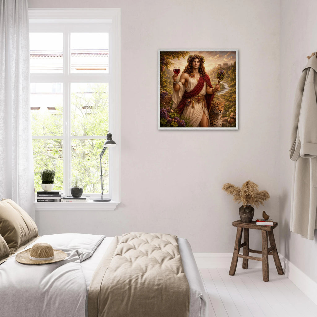 Dionysos – Mythologie Fine Art Print mit Rahmen | babasan