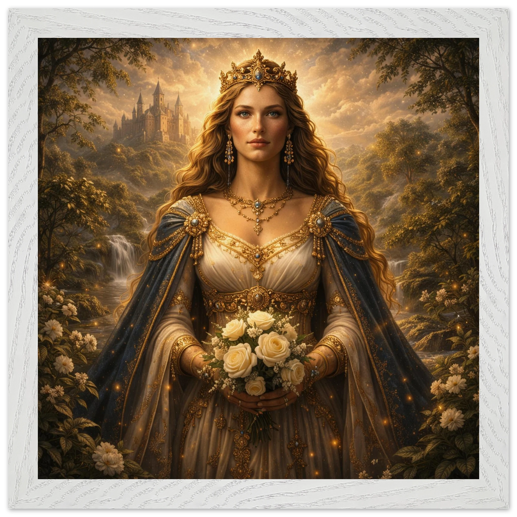 Guinevere – Mythologie Fine Art Print mit Rahmen | babasan