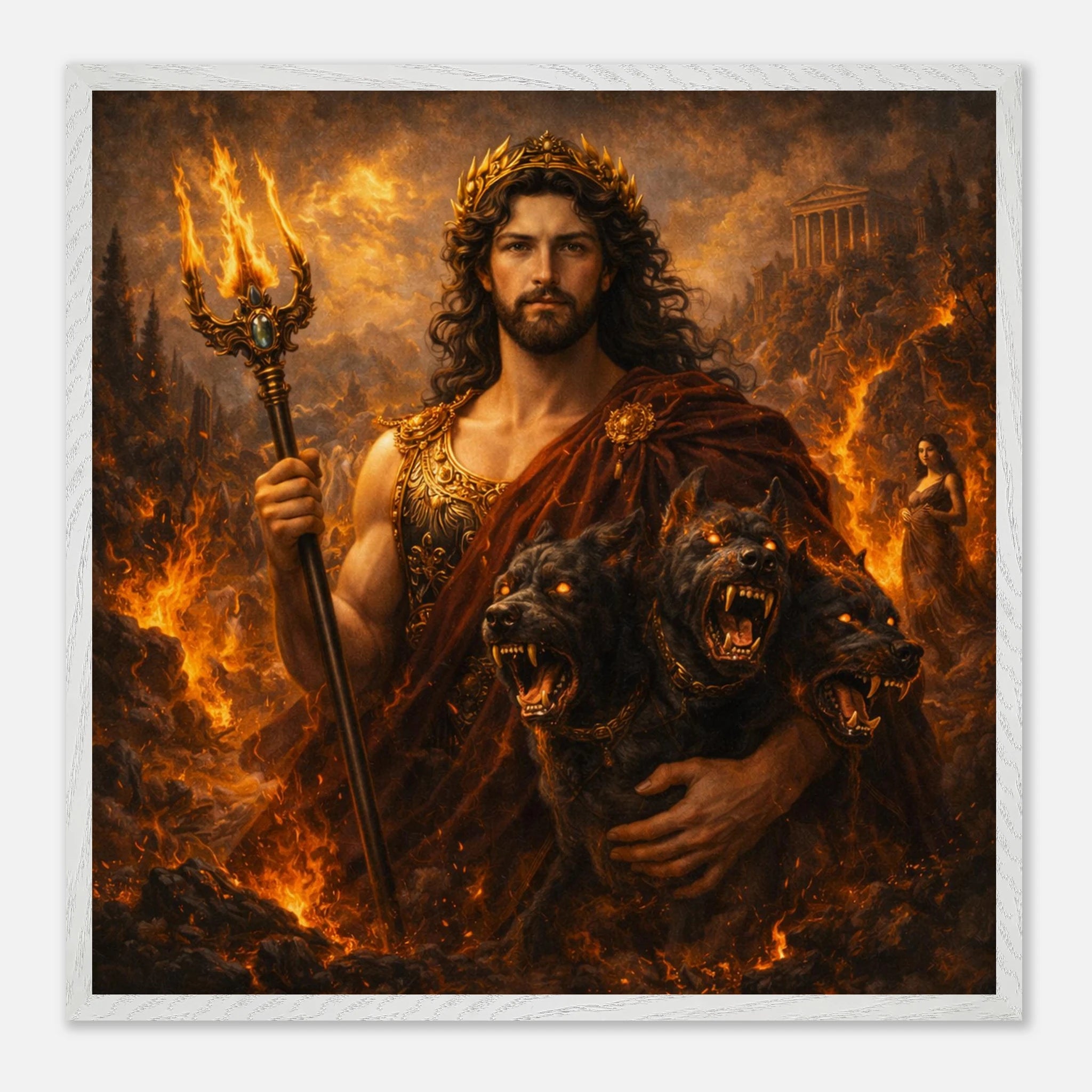 Pluto – Mythologie Fine Art Print mit Rahmen | babasan
