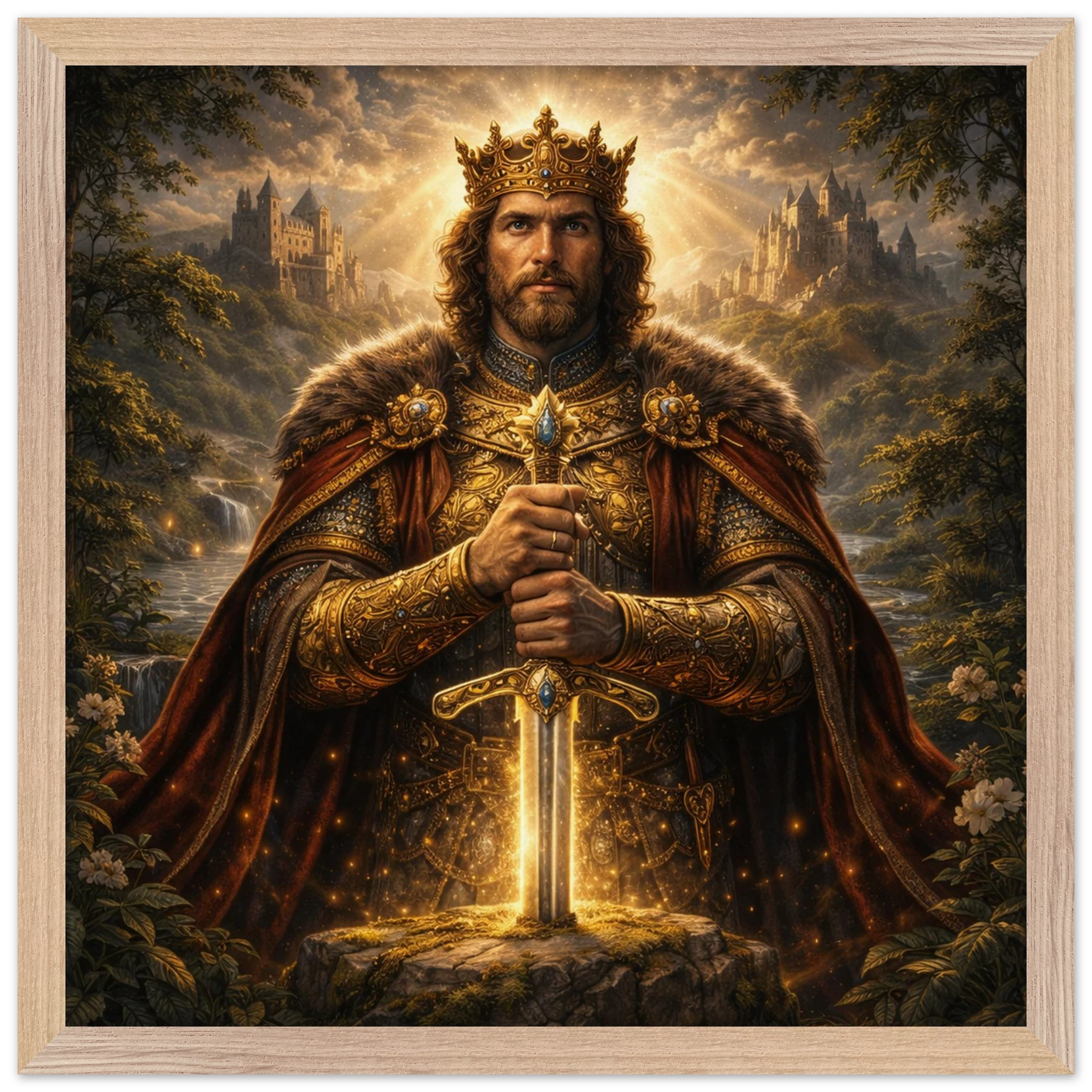 König – Mythologie Fine Art Print mit Rahmen | babasan