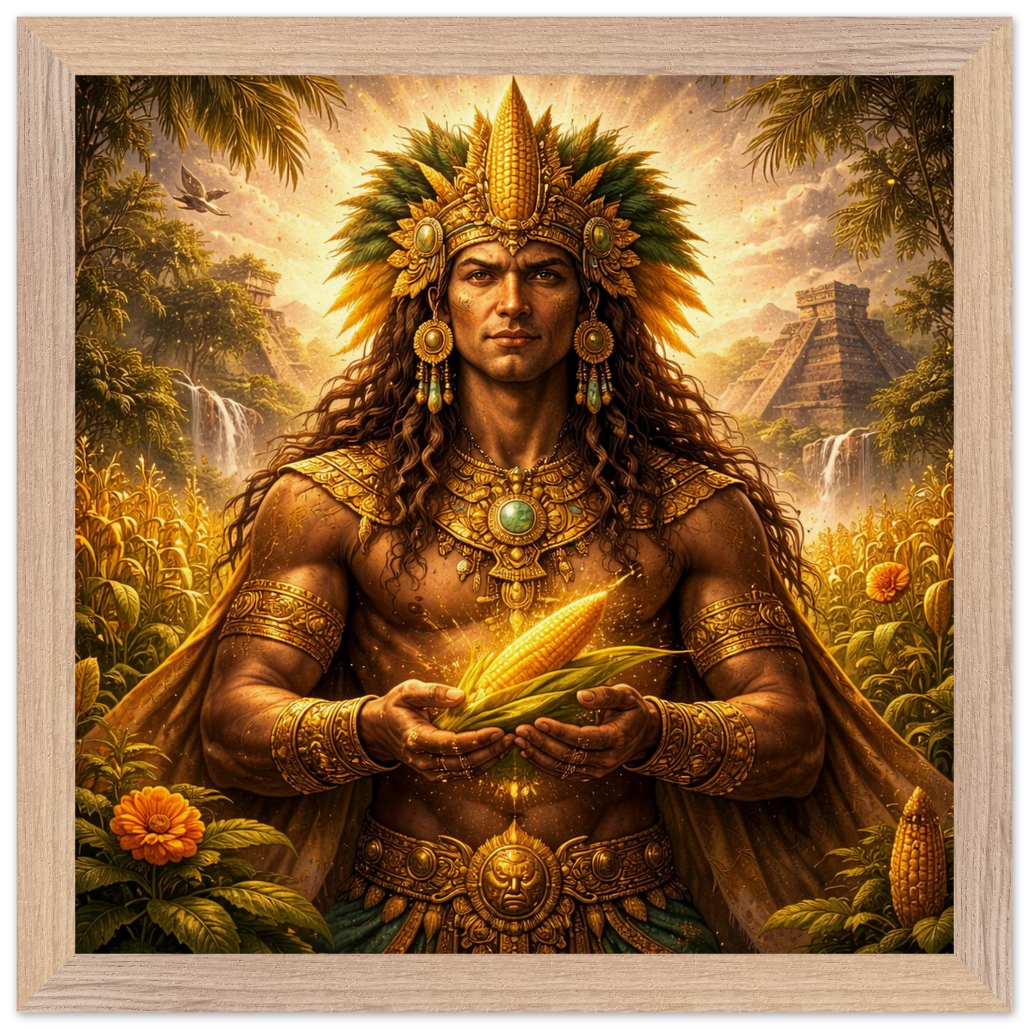 Hun Hunahpu – Mythologie Fine Art Print mit Rahmen | babasan