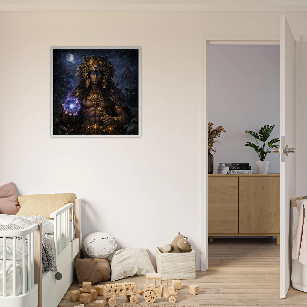 Xbalanque – Mythologie Fine Art Print mit Rahmen | babasan