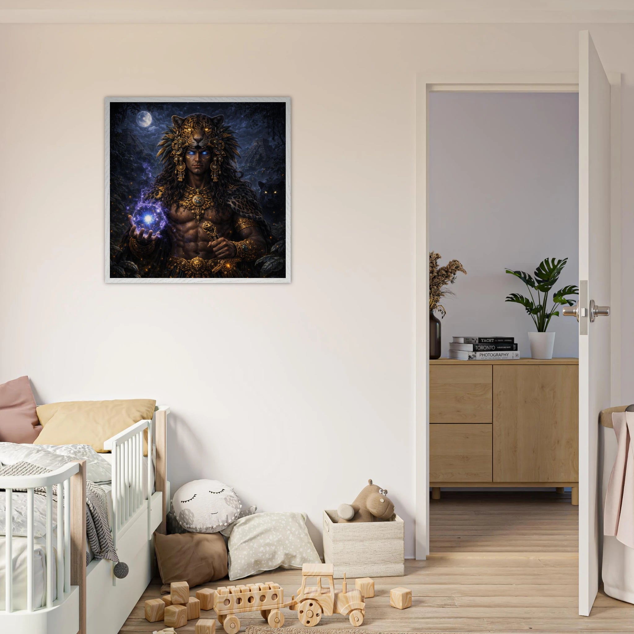 Xbalanque – Mythologie Fine Art Print mit Rahmen | babasan