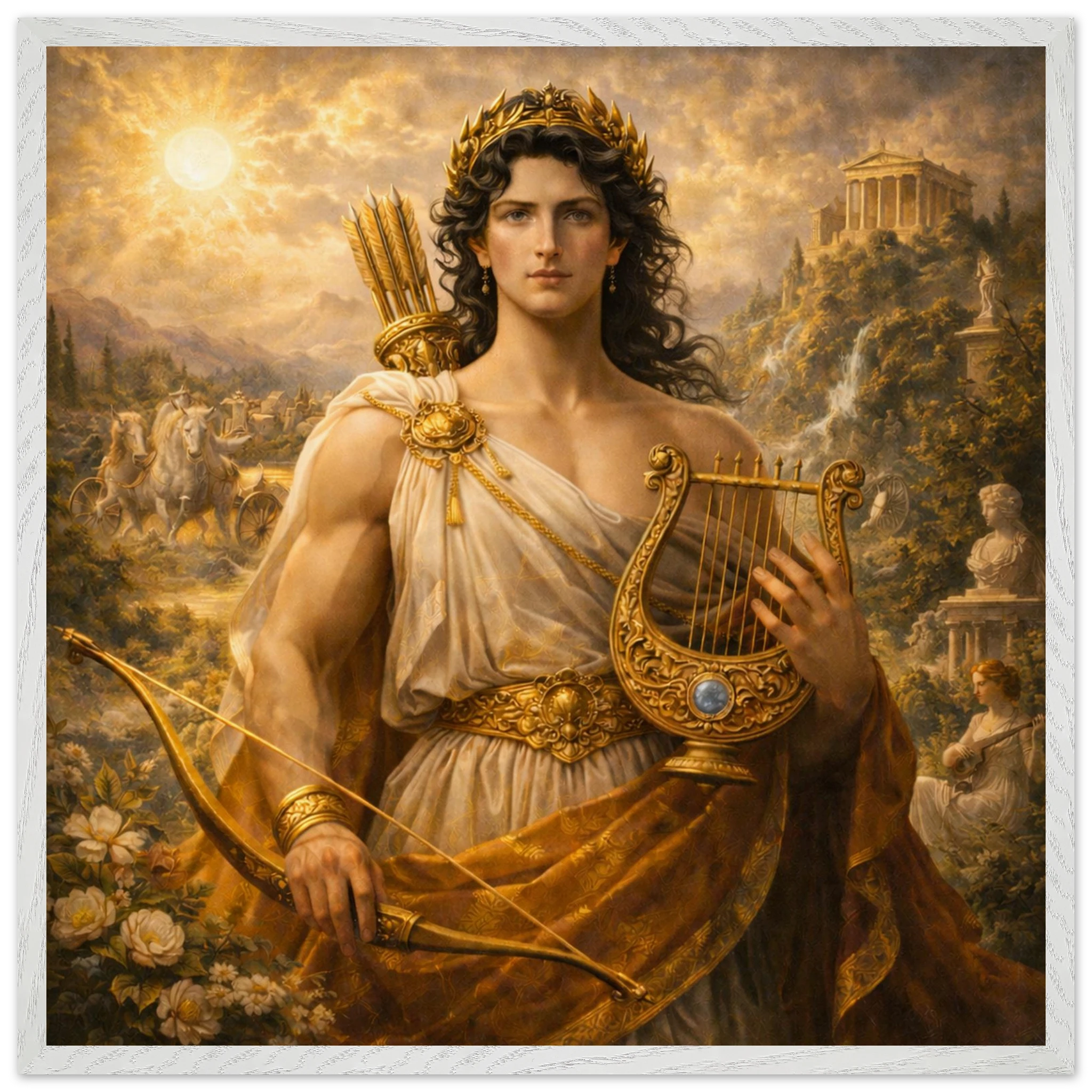 Apollo – Mythologie Fine Art Print mit Rahmen | babasan