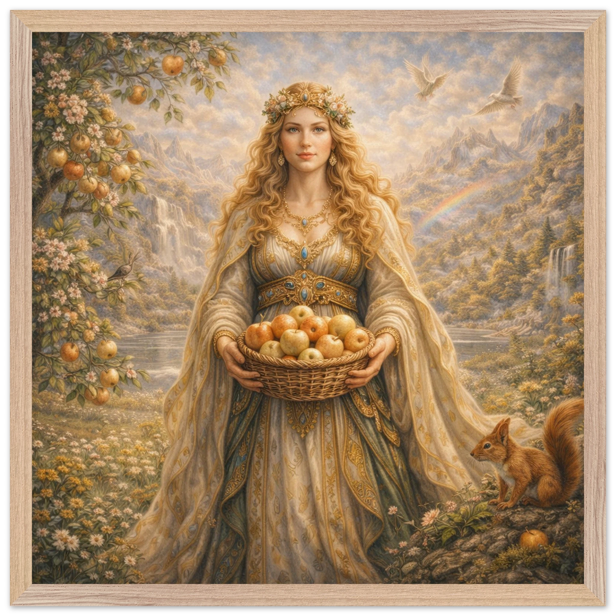 Idun – Mythologie Fine Art Print mit Rahmen | babasan