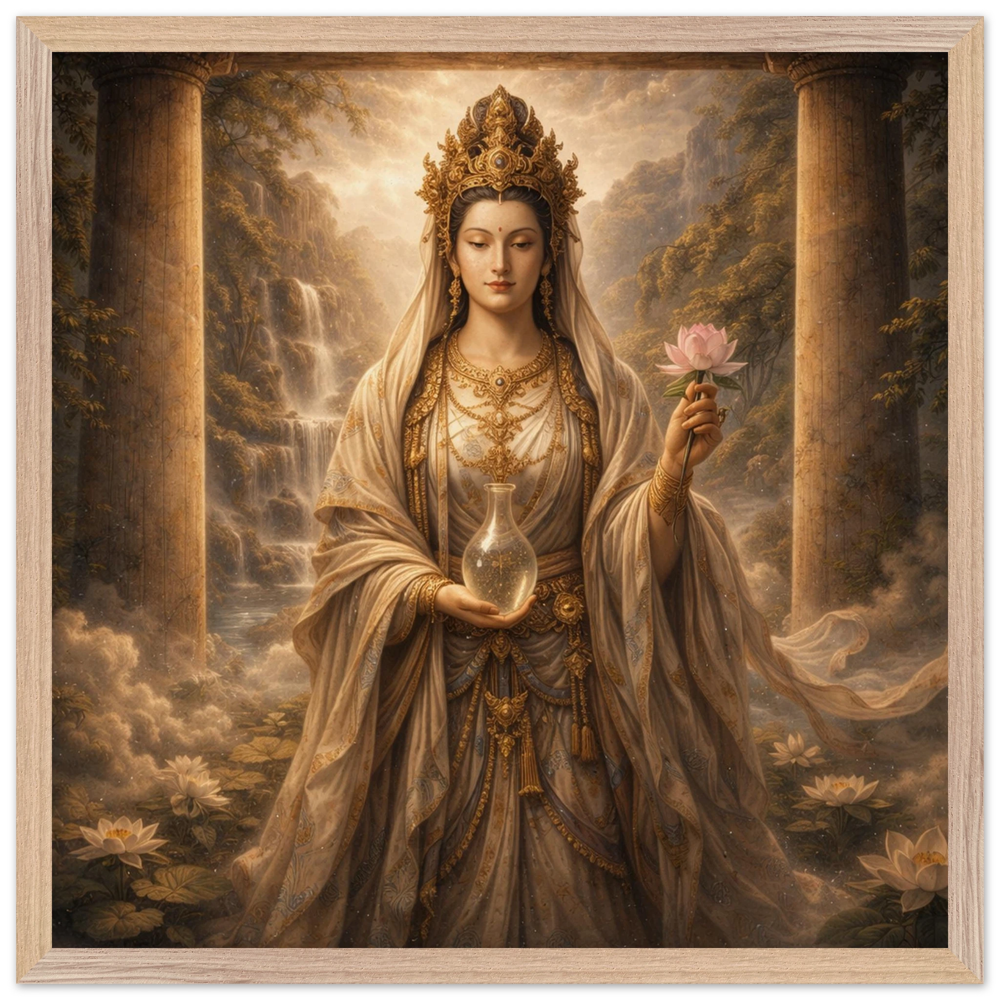 Kannon Bodhisattva– Mythologie Fine Art Print mit Rahmen | babasan