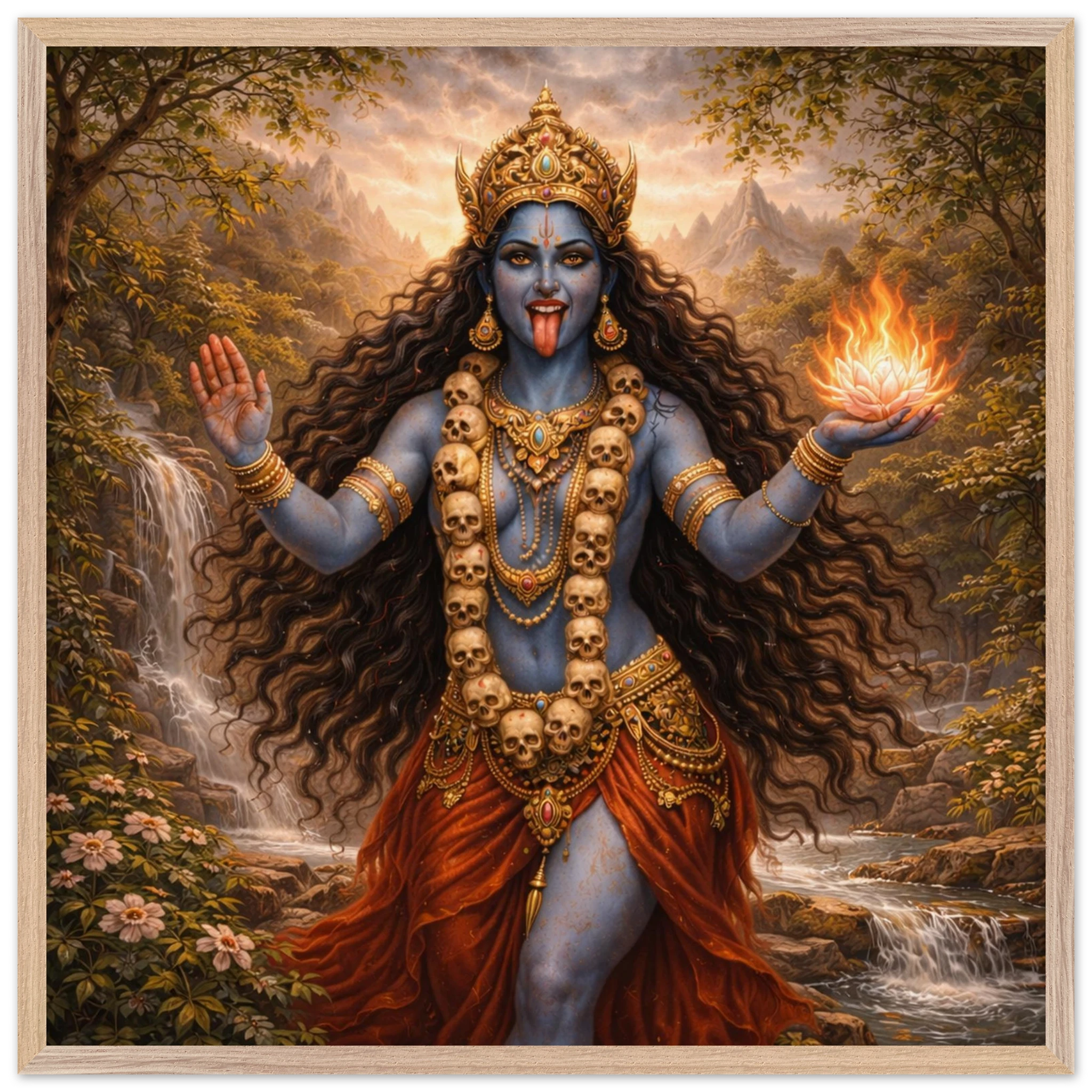 Kali – Mythologie Fine Art Print mit Rahmen | babasan