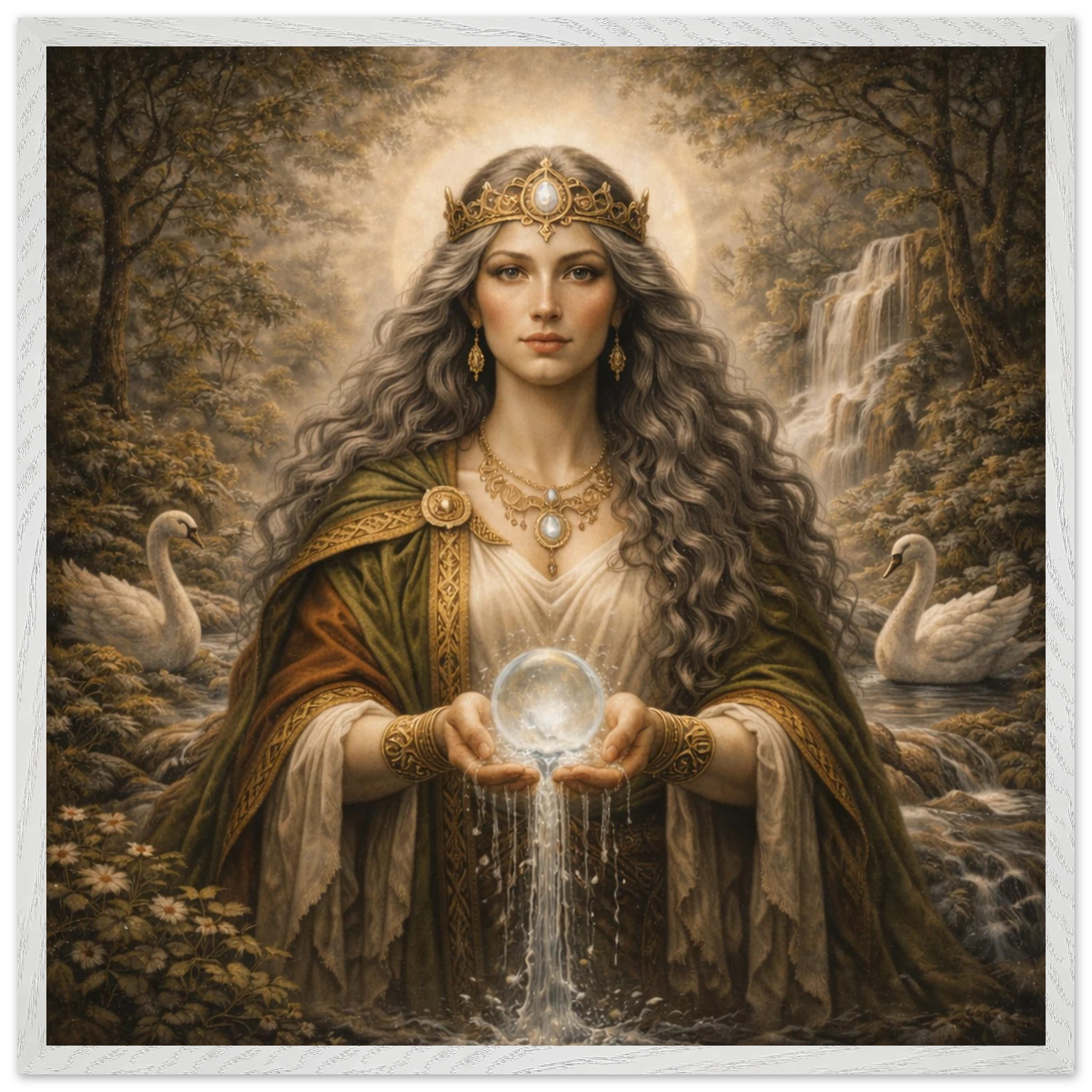 Celtic Danu – Mythologie Fine Art Print mit Rahmen | babasan