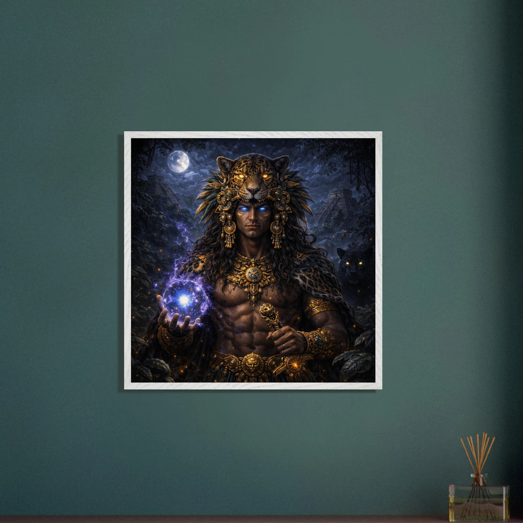 Xbalanque – Mythologie Fine Art Print mit Rahmen | babasan