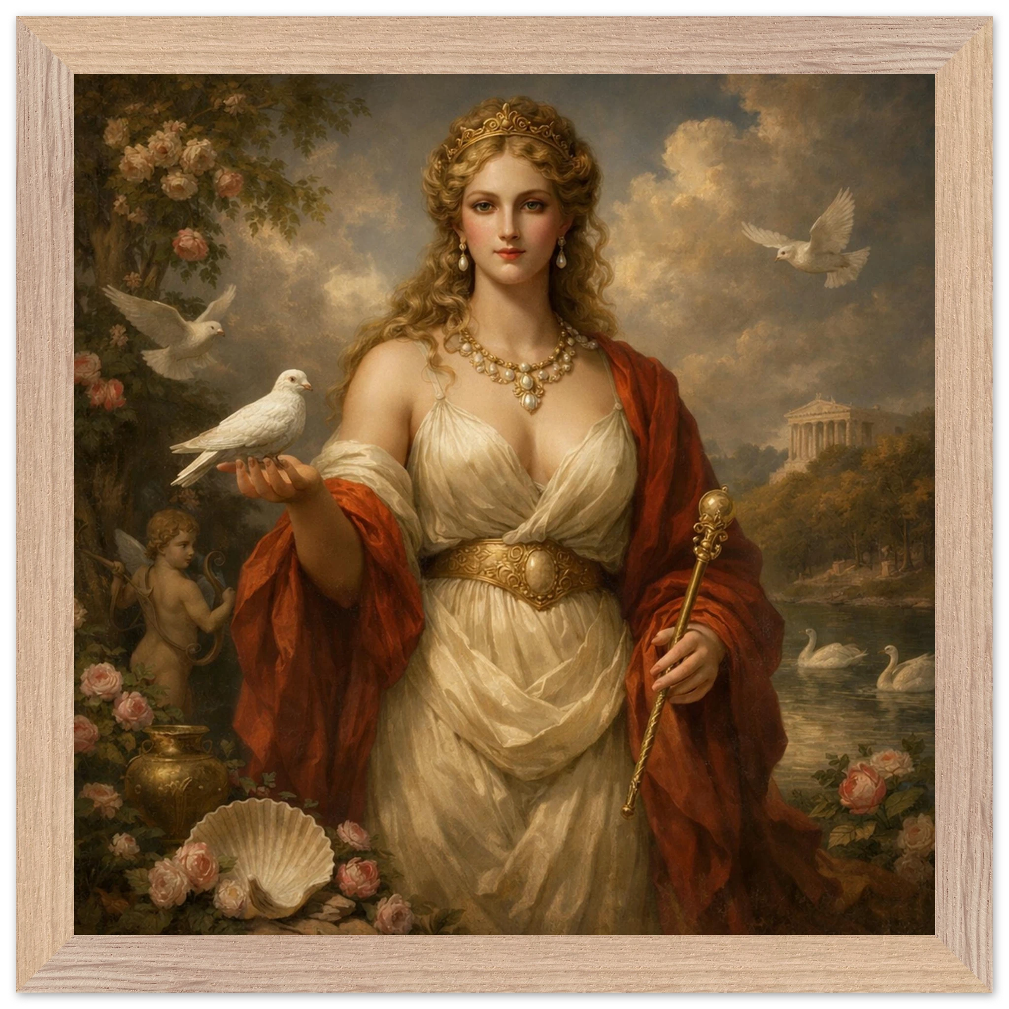 Venus – Mythologie Fine Art Print mit Rahmen | babasan