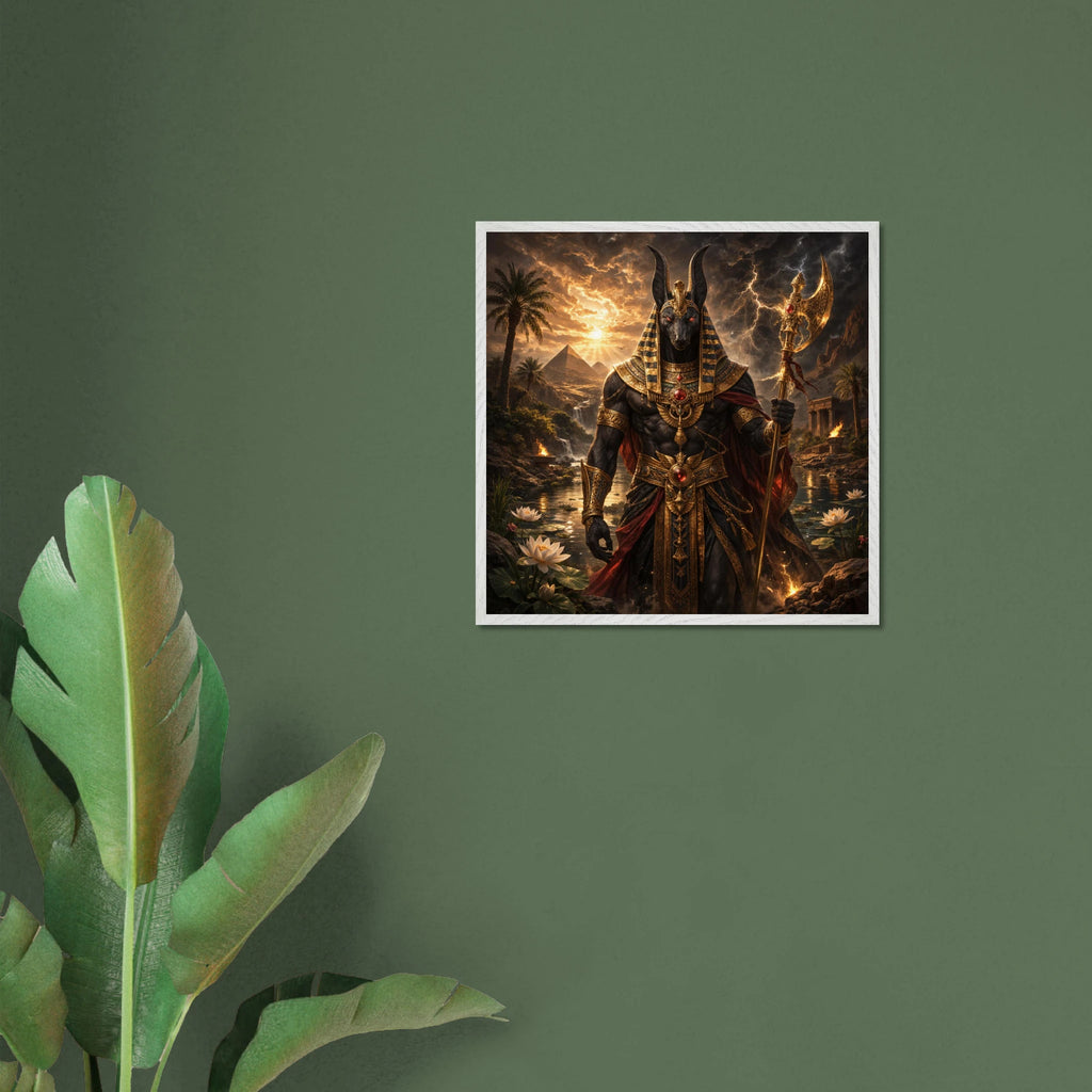 Seth – Mythologie Fine Art Print mit Rahmen | babasan