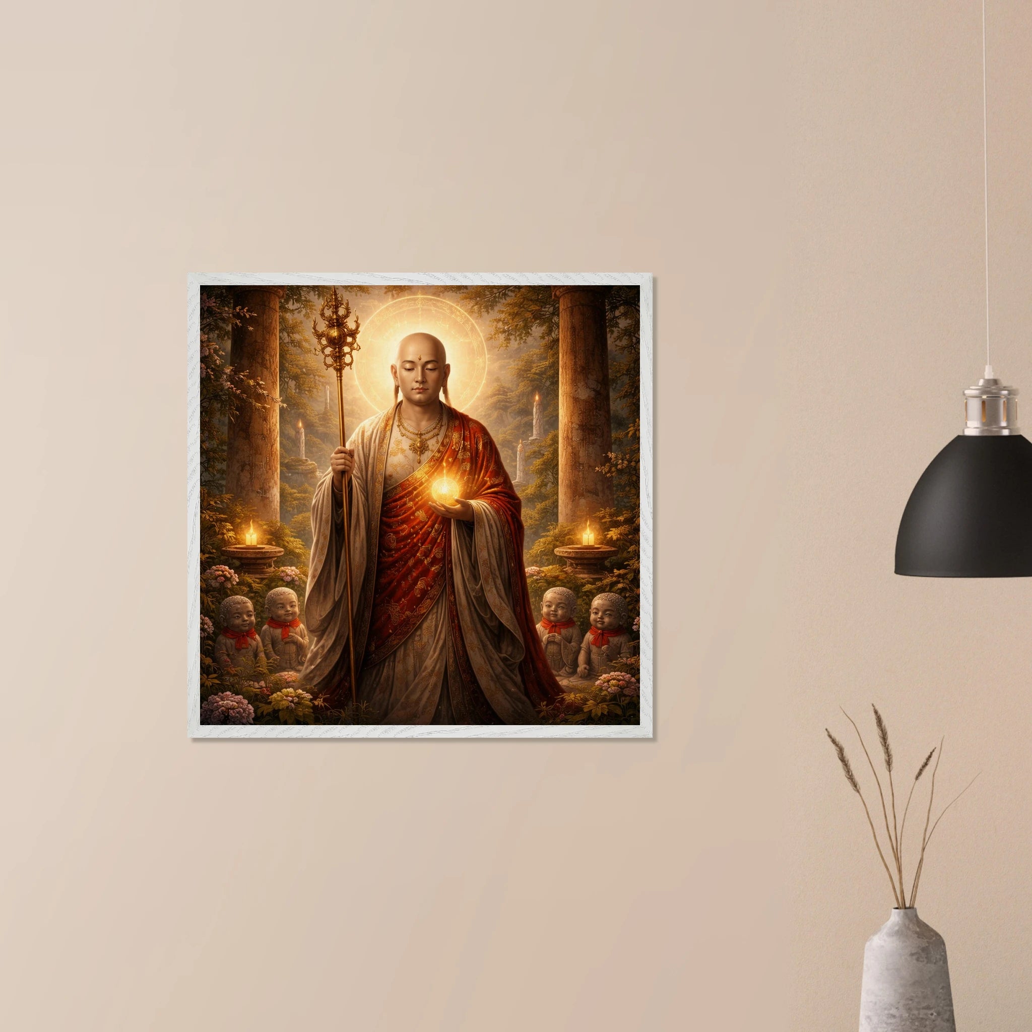 Jizō – Mythologie Fine Art Print mit Rahmen | babasan