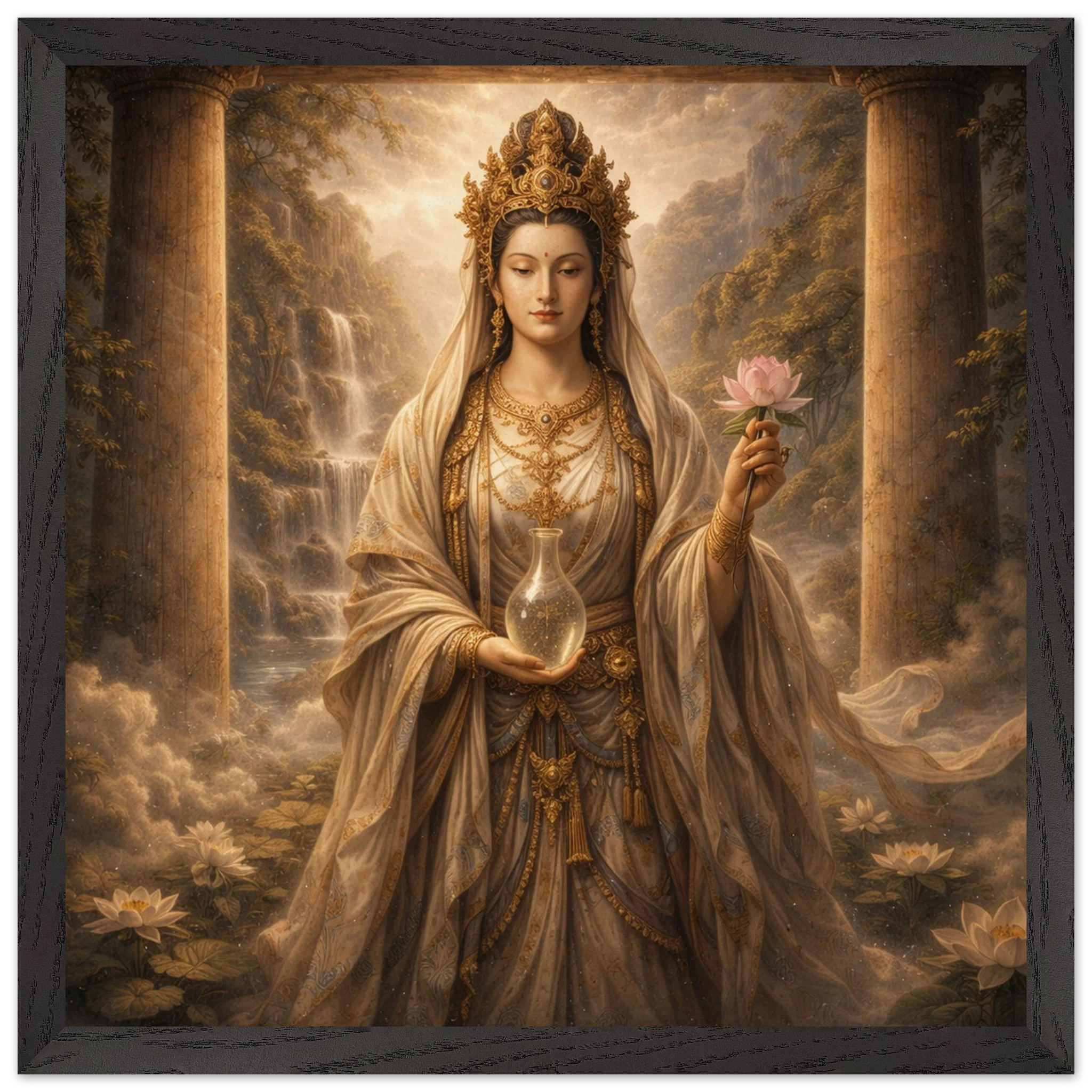 Kannon Bodhisattva– Mythologie Fine Art Print mit Rahmen | babasan