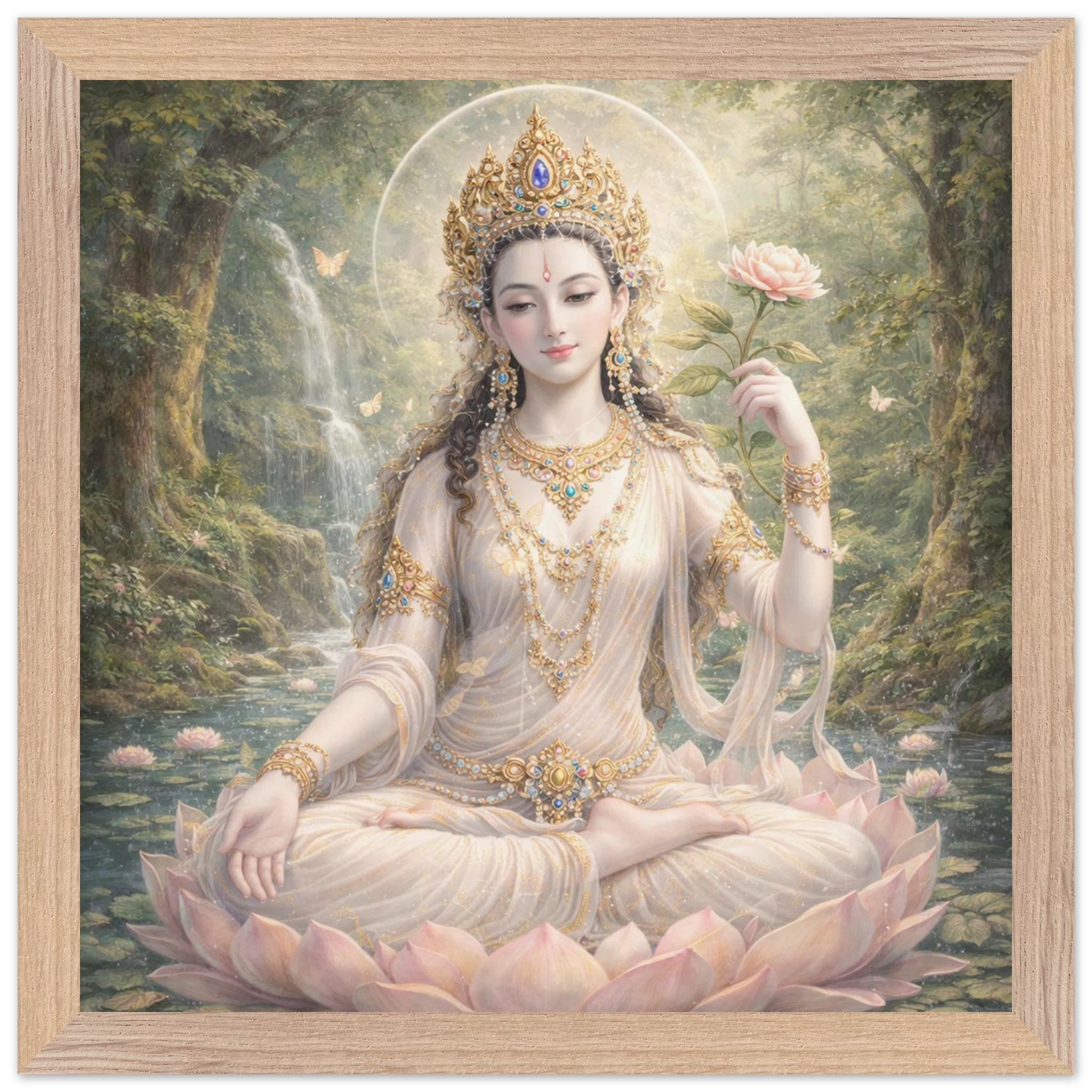 Weisse Tara – Mythologie Fine Art Print mit Rahmen | babasan