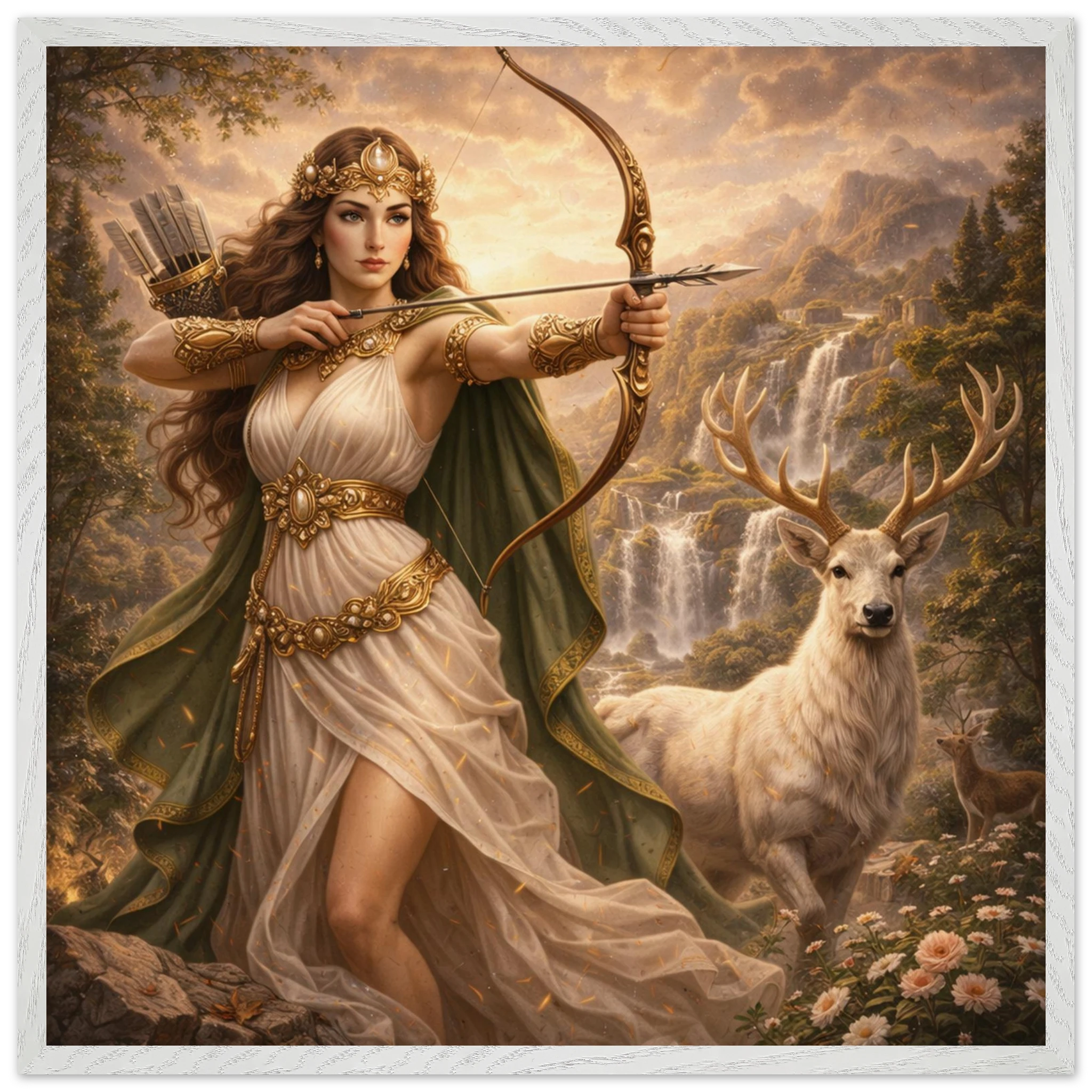 Artemis – Mythologie Fine Art Print mit Rahmen | babasan