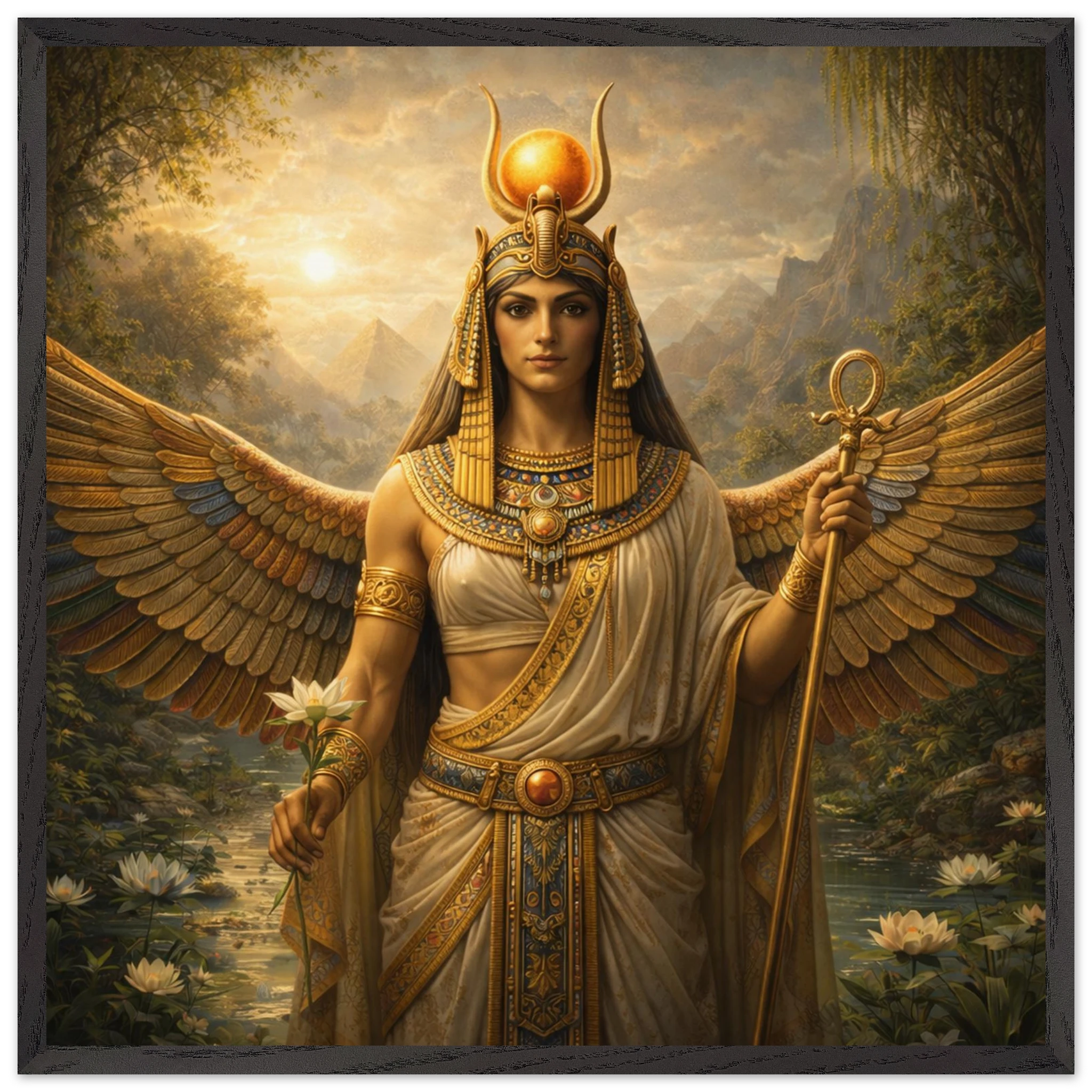 Isis – Mythologie Fine Art Print mit Rahmen | babasan