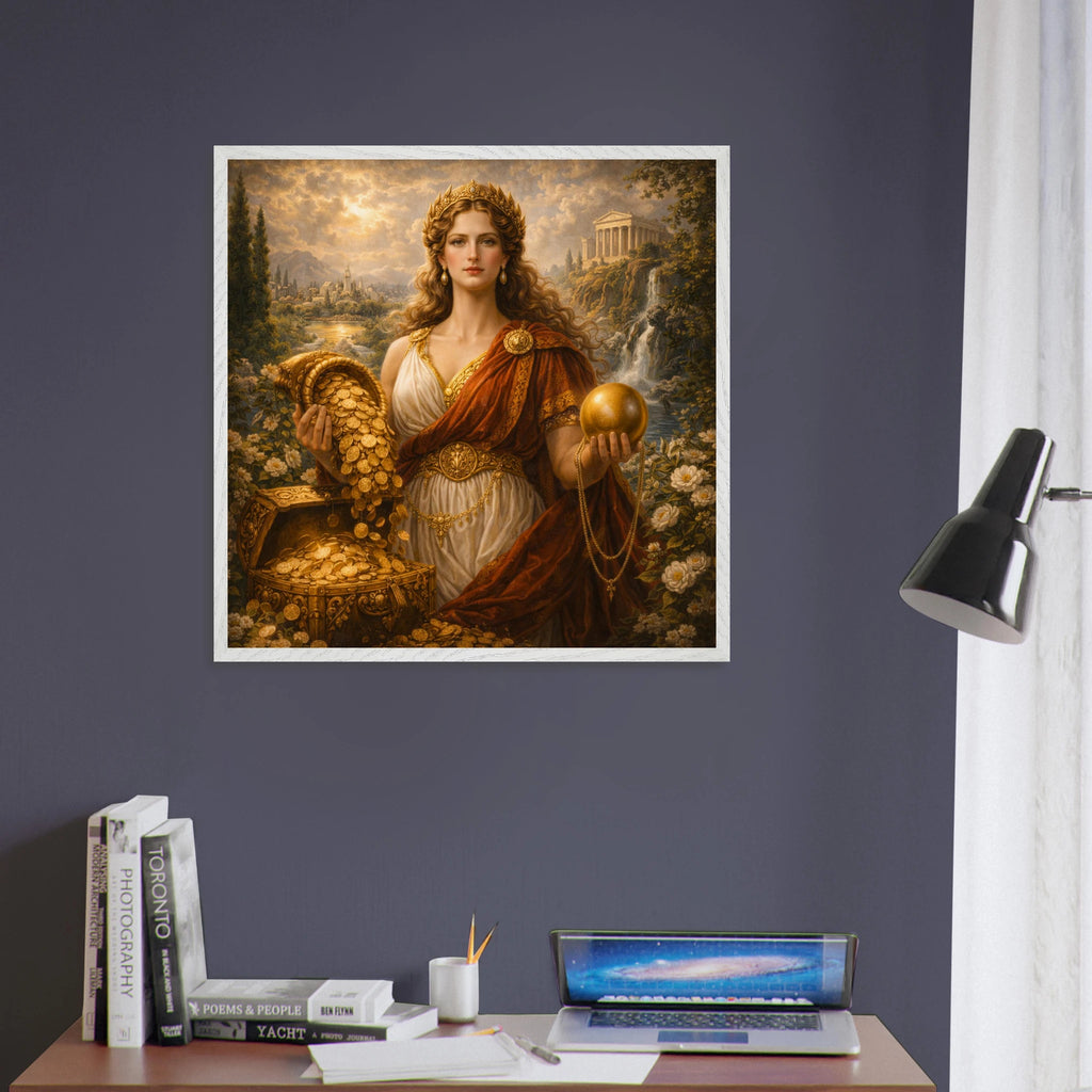 Fortuna – Mythologie Fine Art Print mit Rahmen | babasan