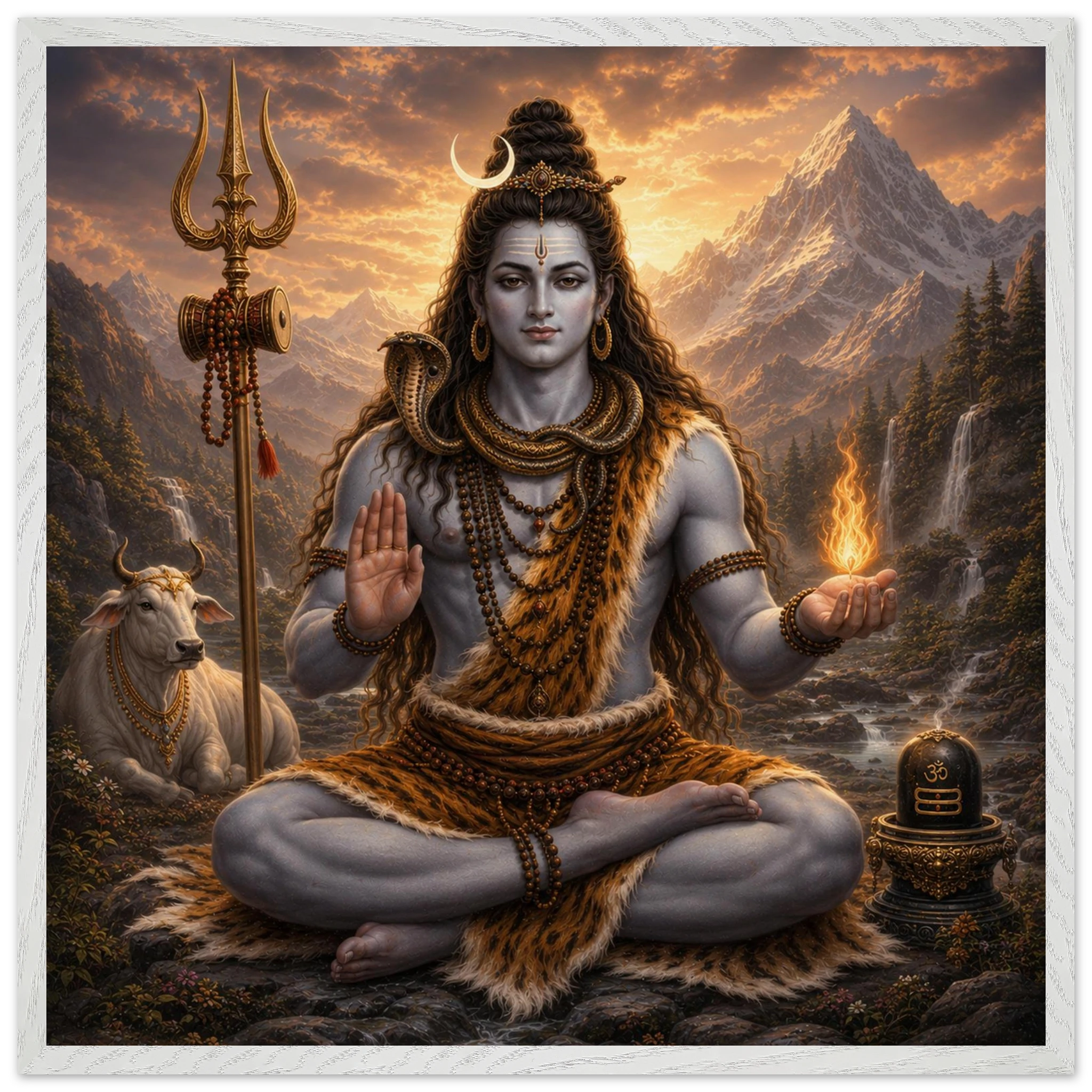 Shiva – Mythologie Fine Art Print mit Rahmen | babasan