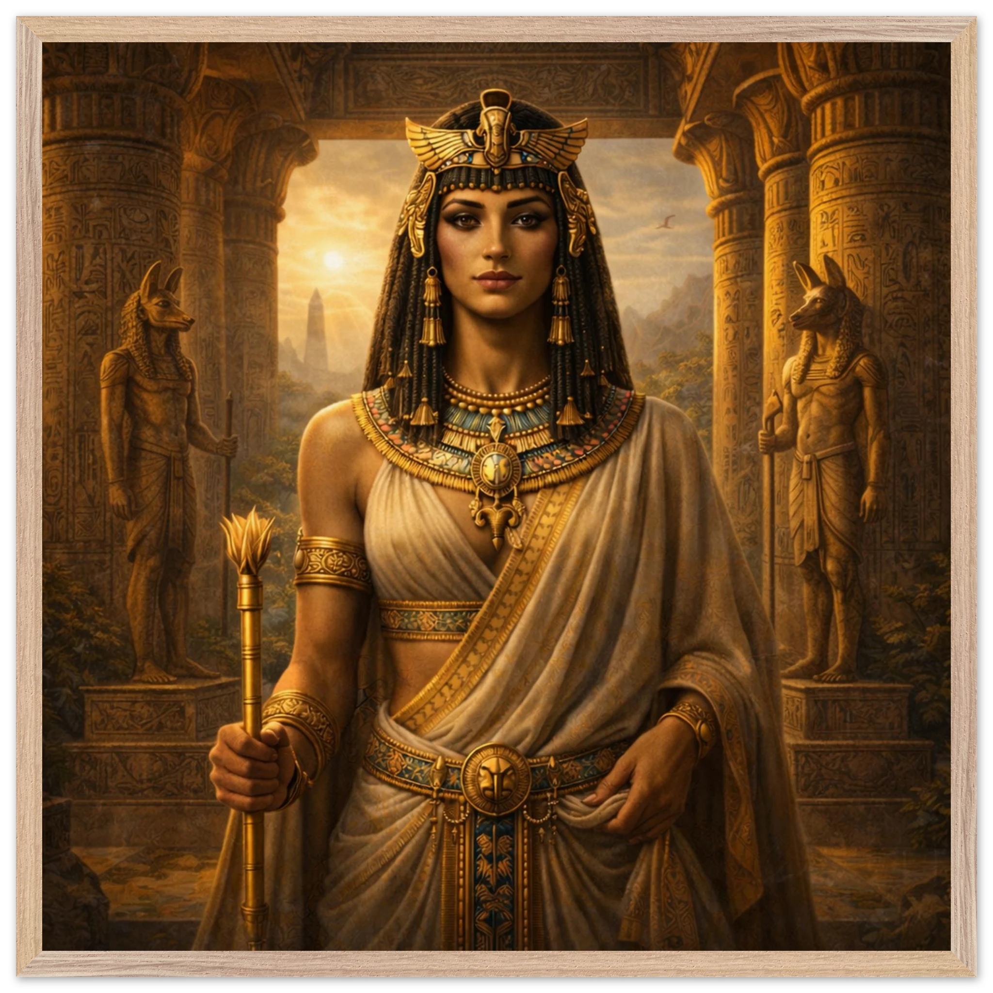 Cleopatra – Mythologie Fine Art Print mit Rahmen | babasan