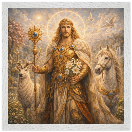 Baldur – Mythologie Fine Art Print mit Rahmen | babasan