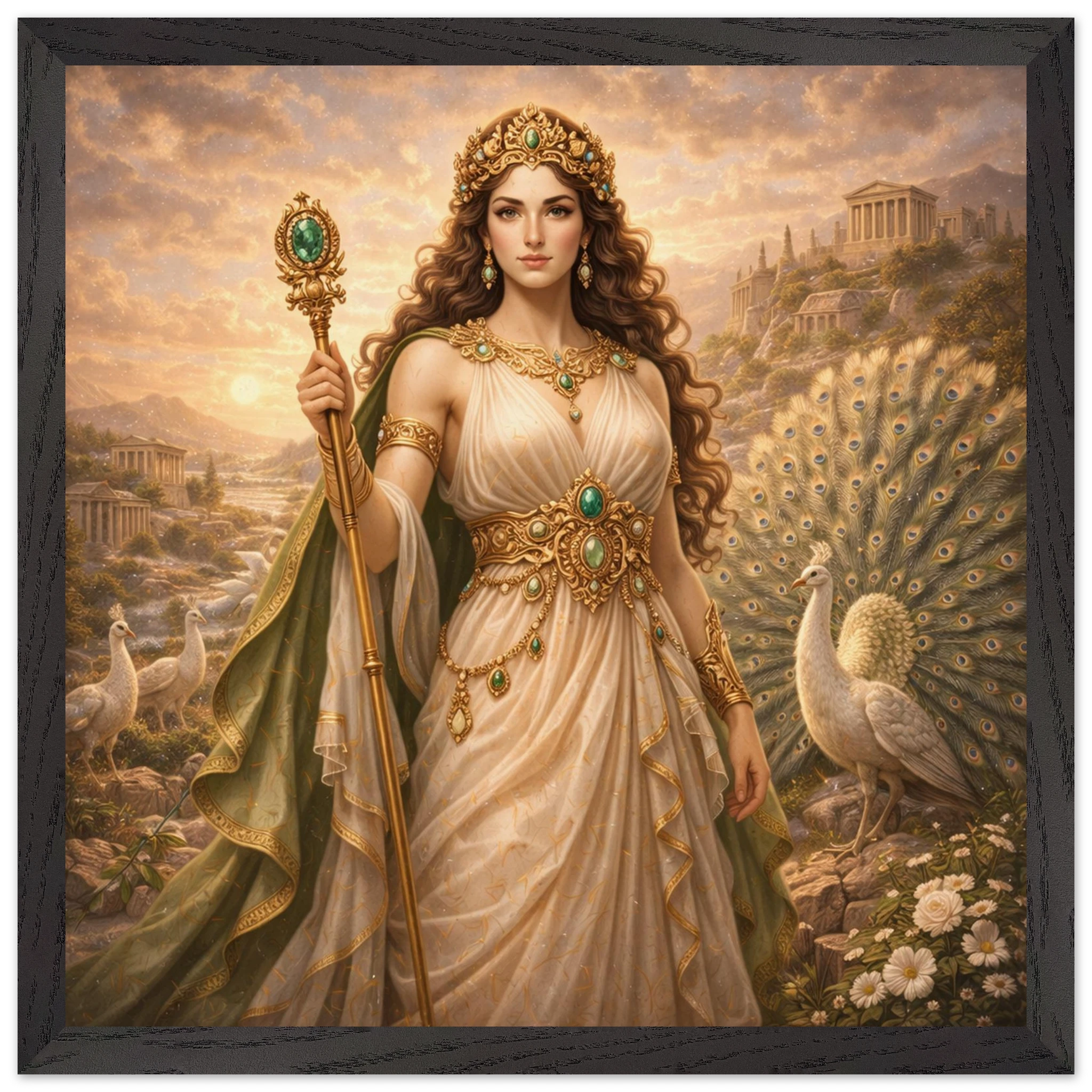 Hera – Mythologie Fine Art Print mit Rahmen | babasan