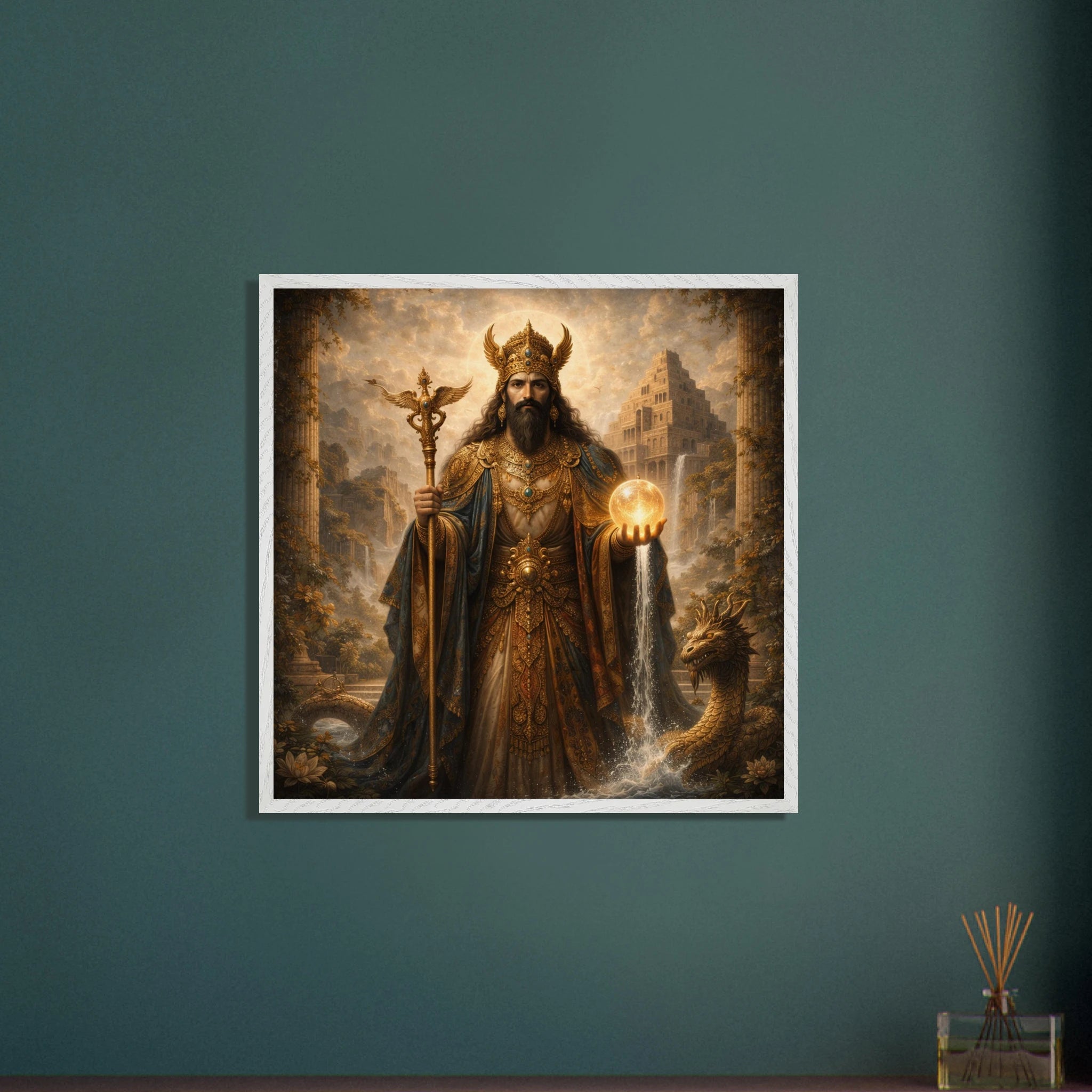 Marduk – Mythologie Fine Art Print mit Rahmen | babasan