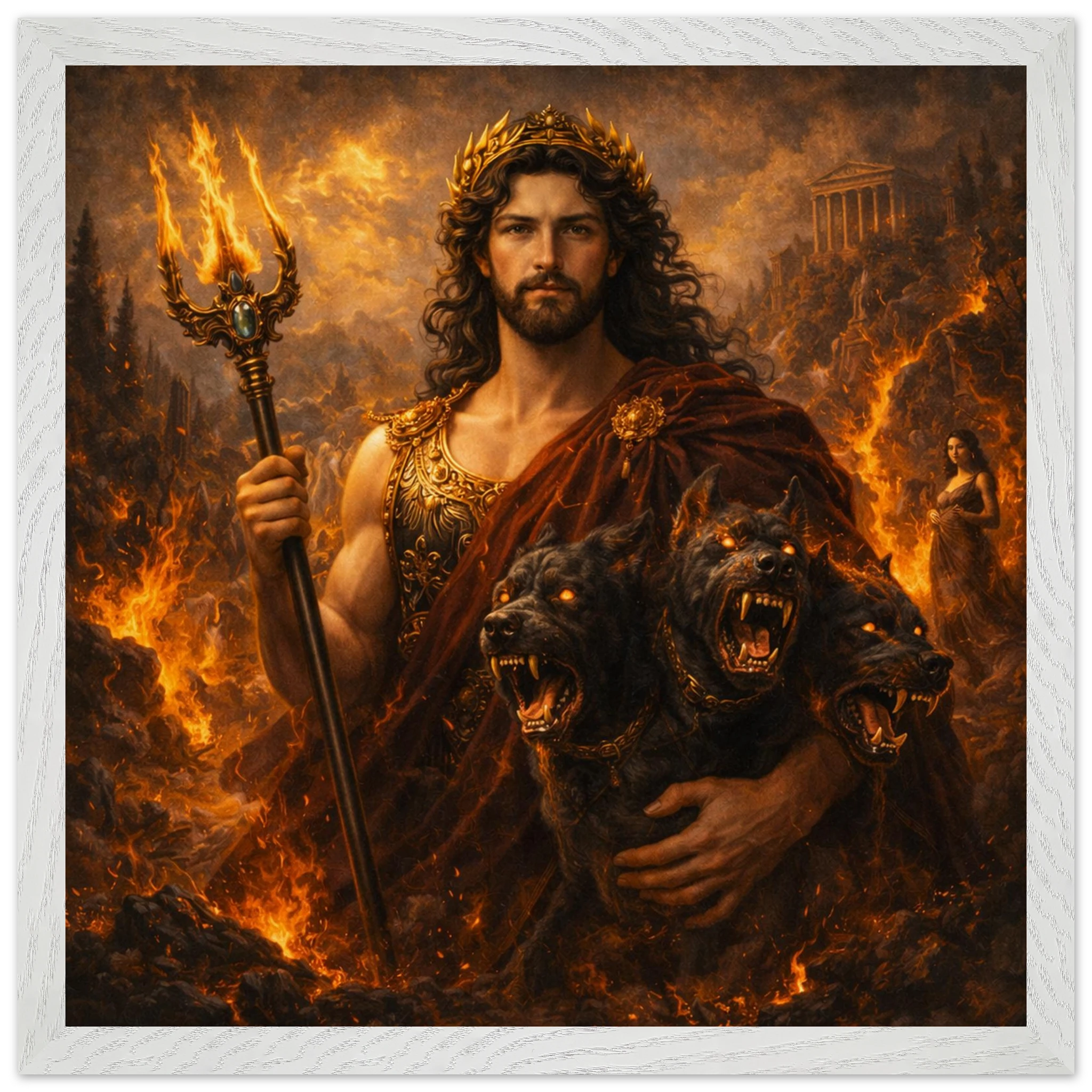 Pluto – Mythologie Fine Art Print mit Rahmen | babasan