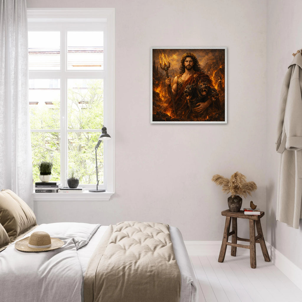 Pluto – Mythologie Fine Art Print mit Rahmen | babasan