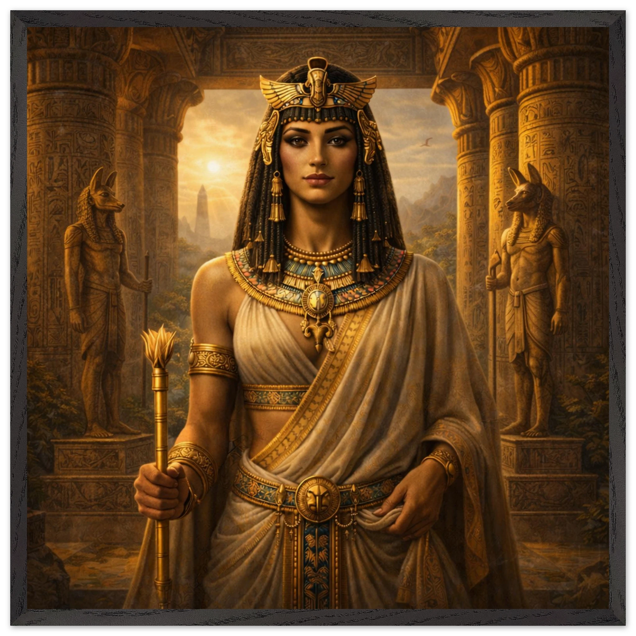 Cleopatra – Mythologie Fine Art Print mit Rahmen | babasan