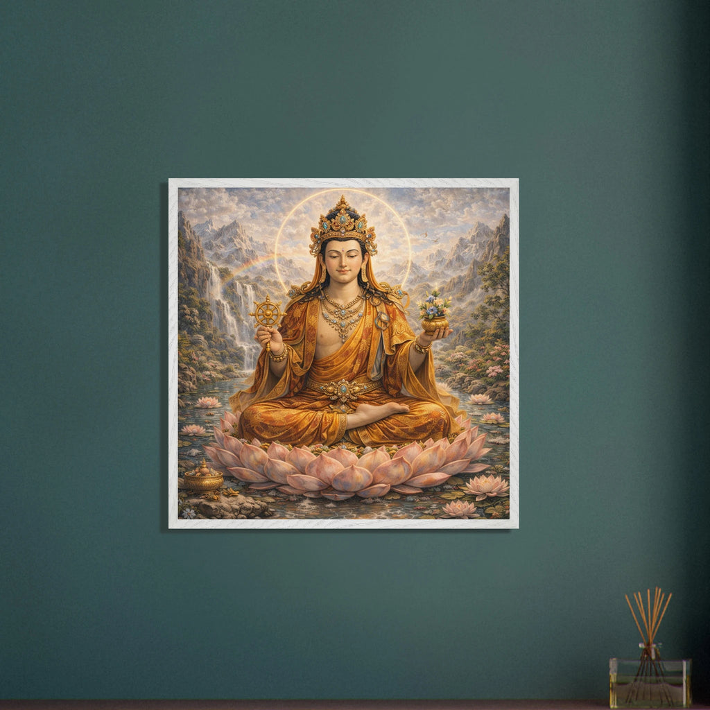Buddha Maitreya – Mythologie Fine Art Print mit Rahmen | babasan