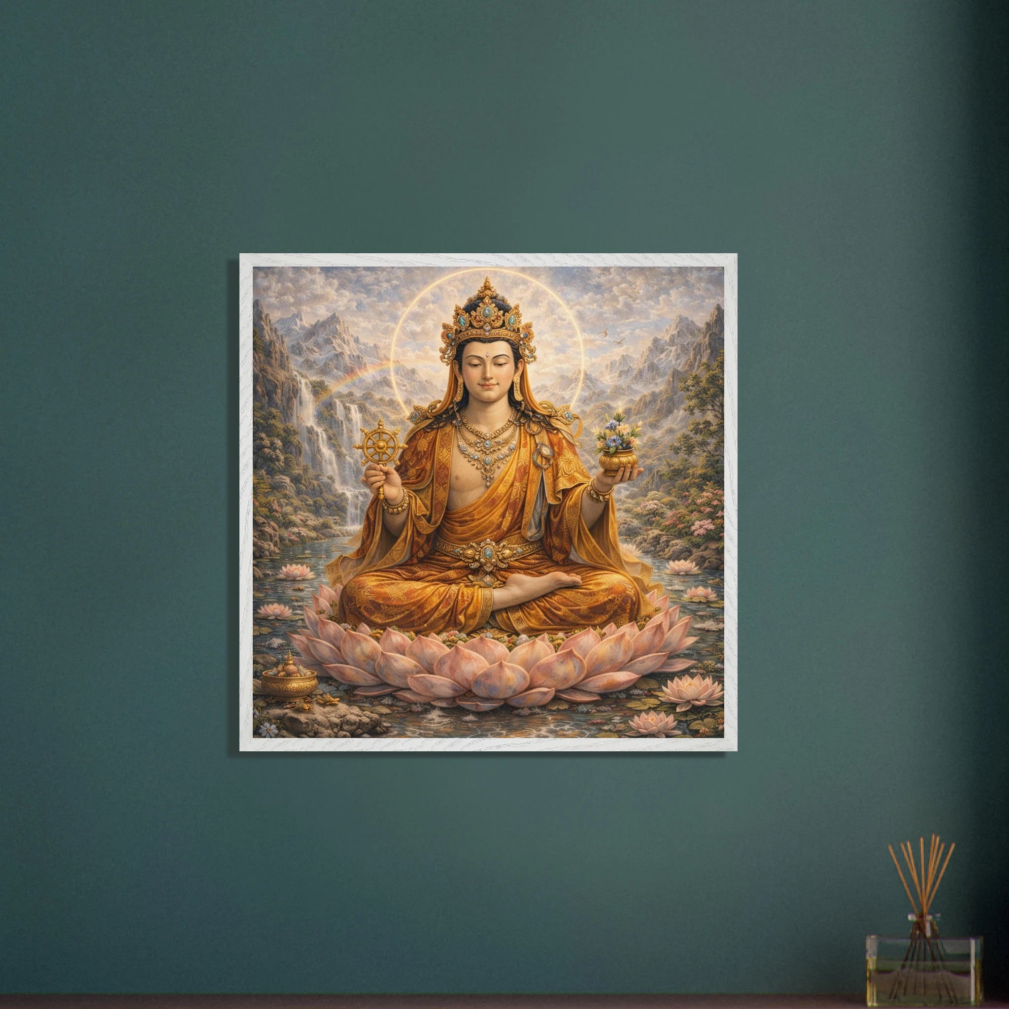 Buddha Maitreya – Mythologie Fine Art Print mit Rahmen | babasan