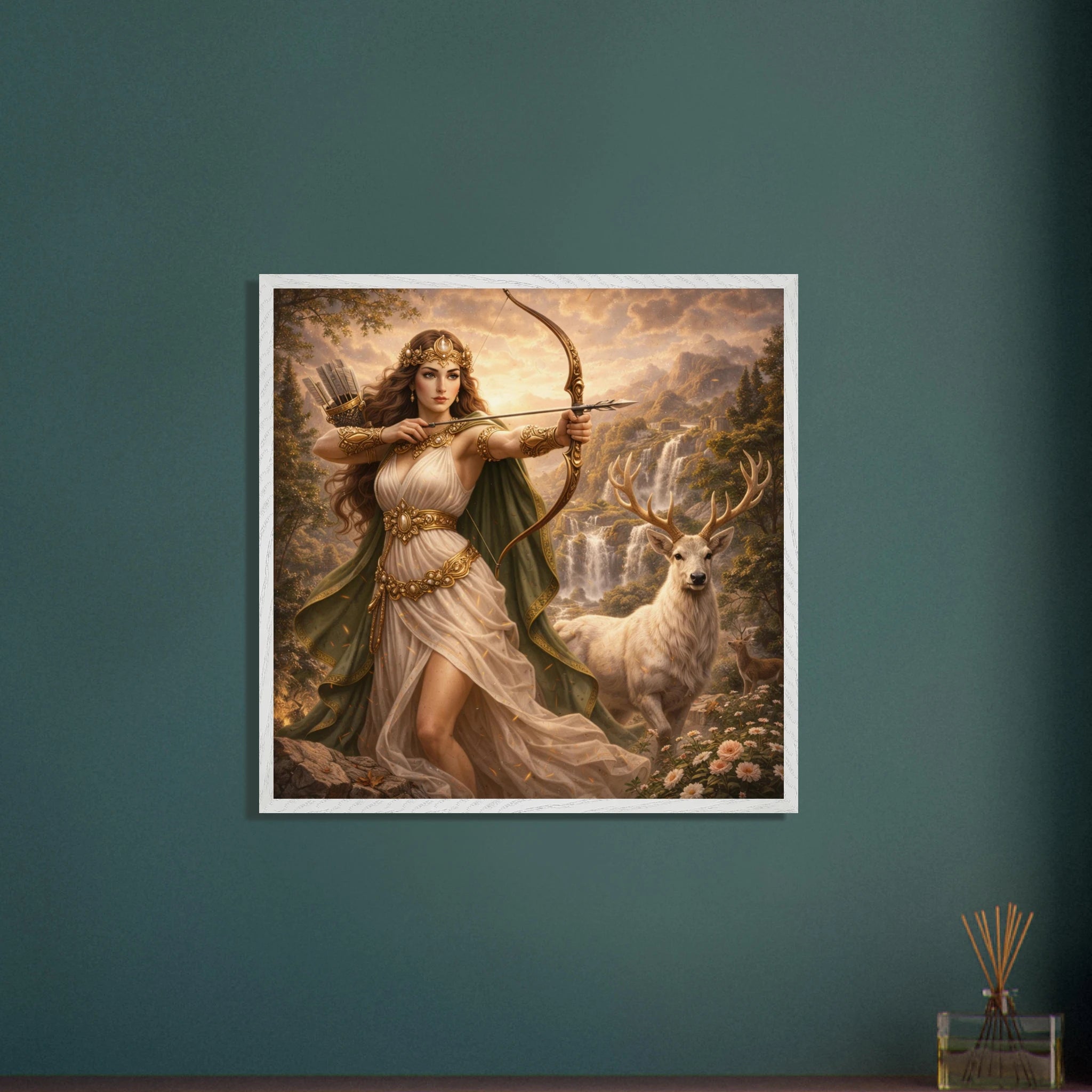 Artemis – Mythologie Fine Art Print mit Rahmen | babasan