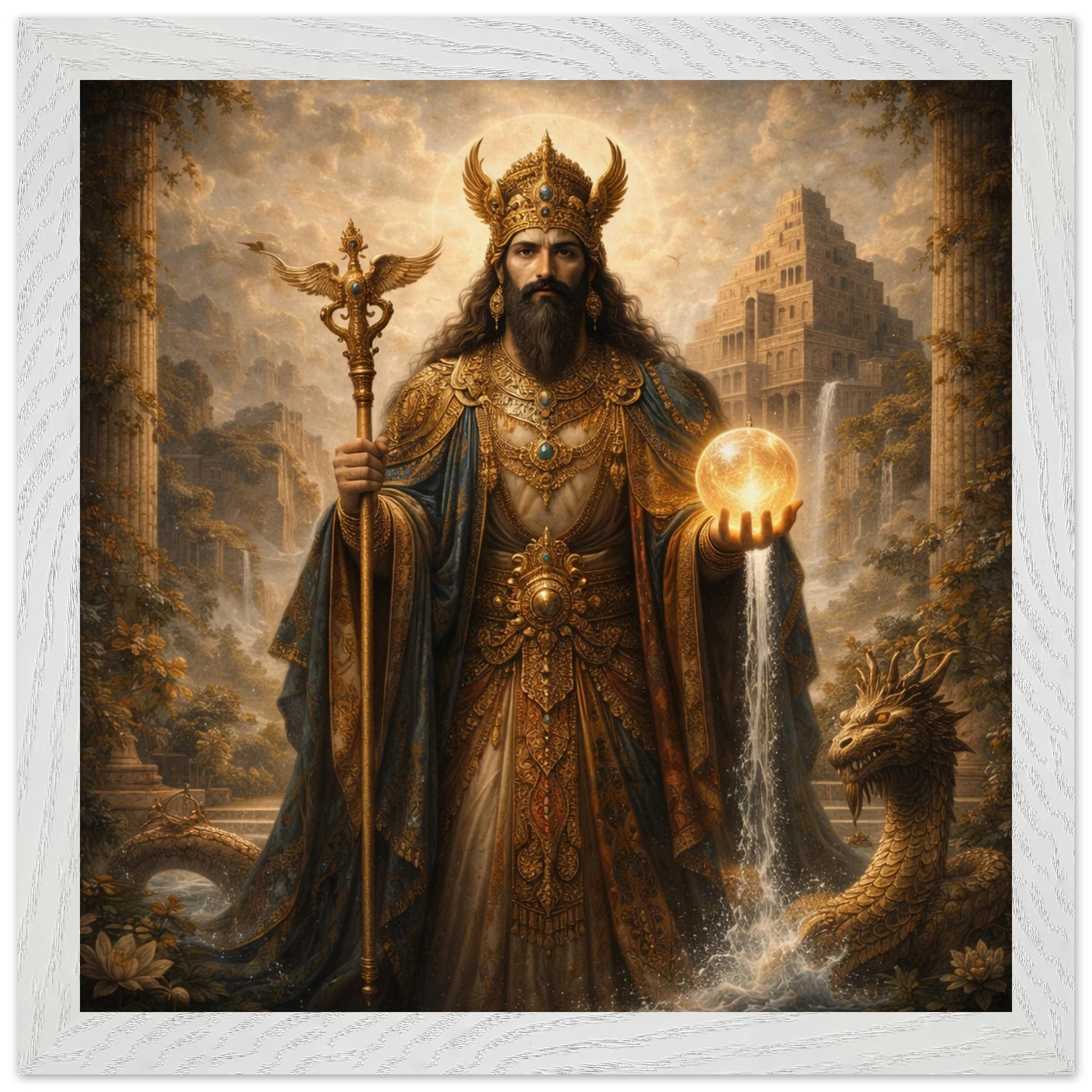 Marduk – Mythologie Fine Art Print mit Rahmen | babasan