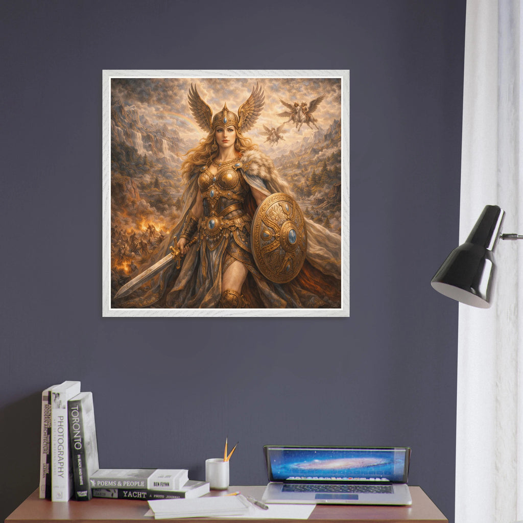 Walküre – Mythologie Fine Art Print mit Rahmen | babasan