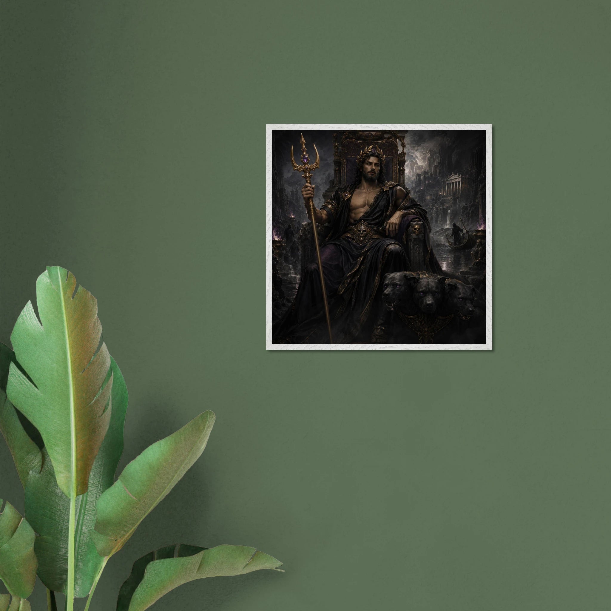 Hades – Mythologie Fine Art Print mit Rahmen | babasan