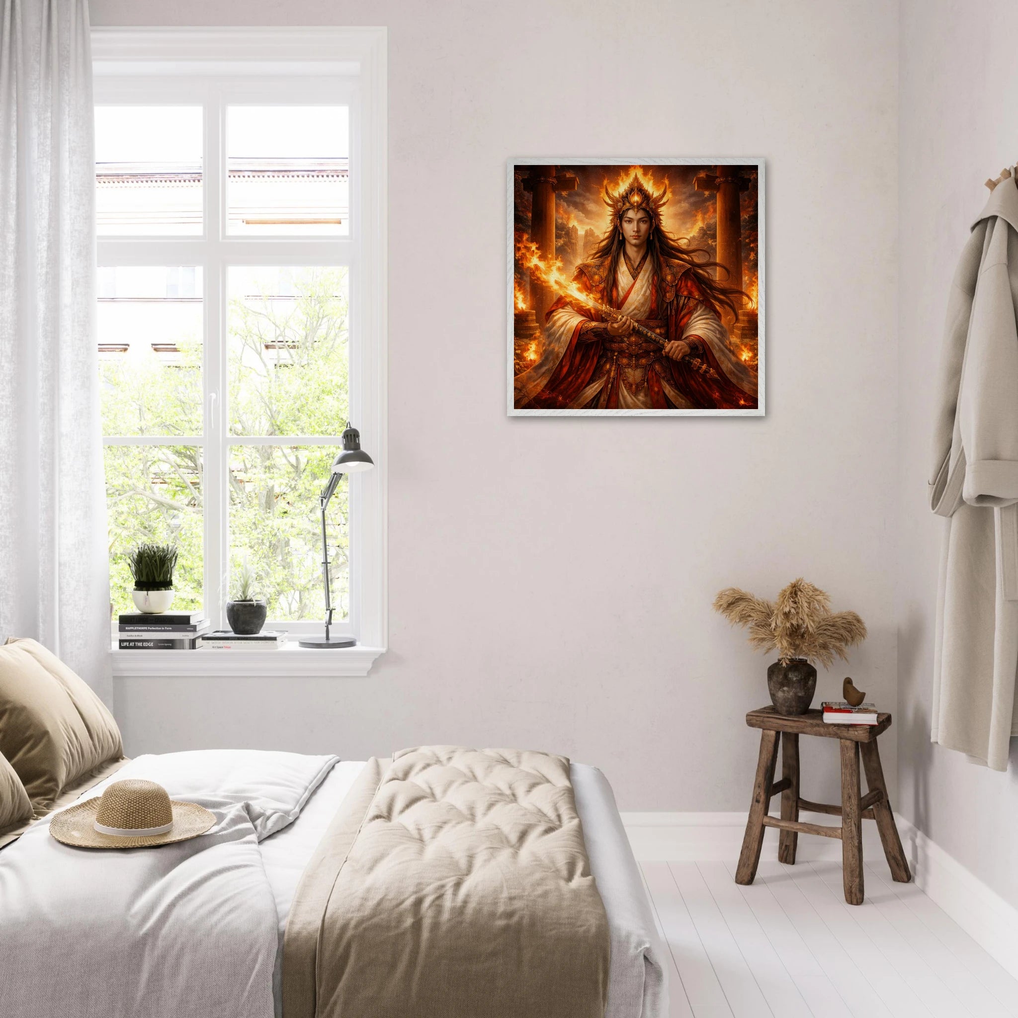 Kagutsuchi – Mythologie Fine Art Print mit Rahmen | babasan