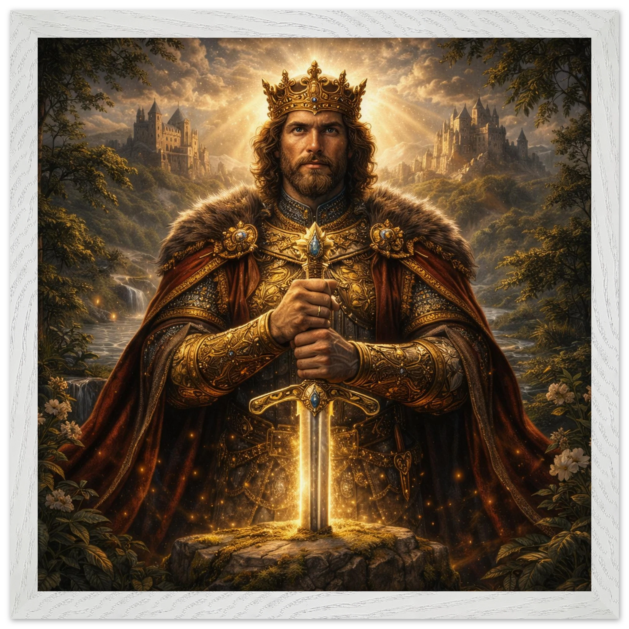 König – Mythologie Fine Art Print mit Rahmen | babasan