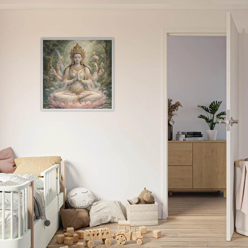 Avalokiteshvara – Mythologie Fine Art Print mit Rahmen | babasan
