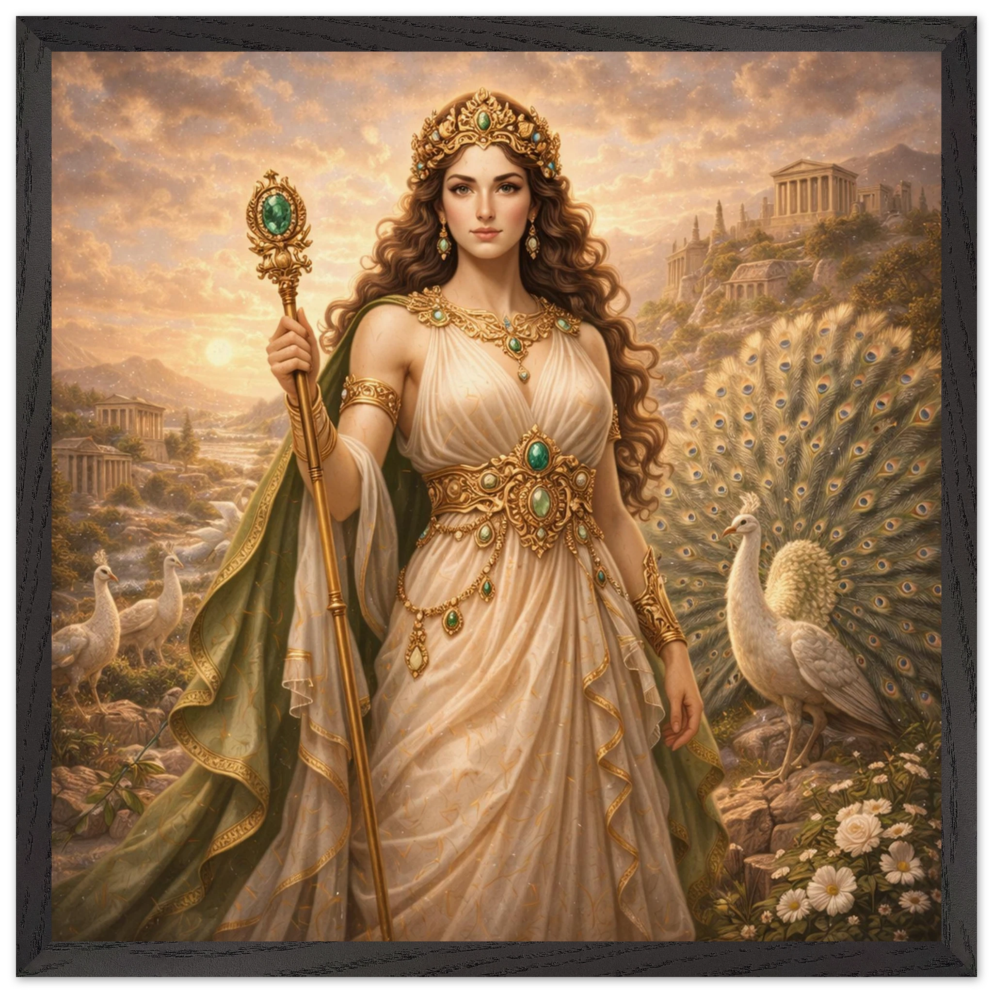 Hera – Mythologie Fine Art Print mit Rahmen | babasan