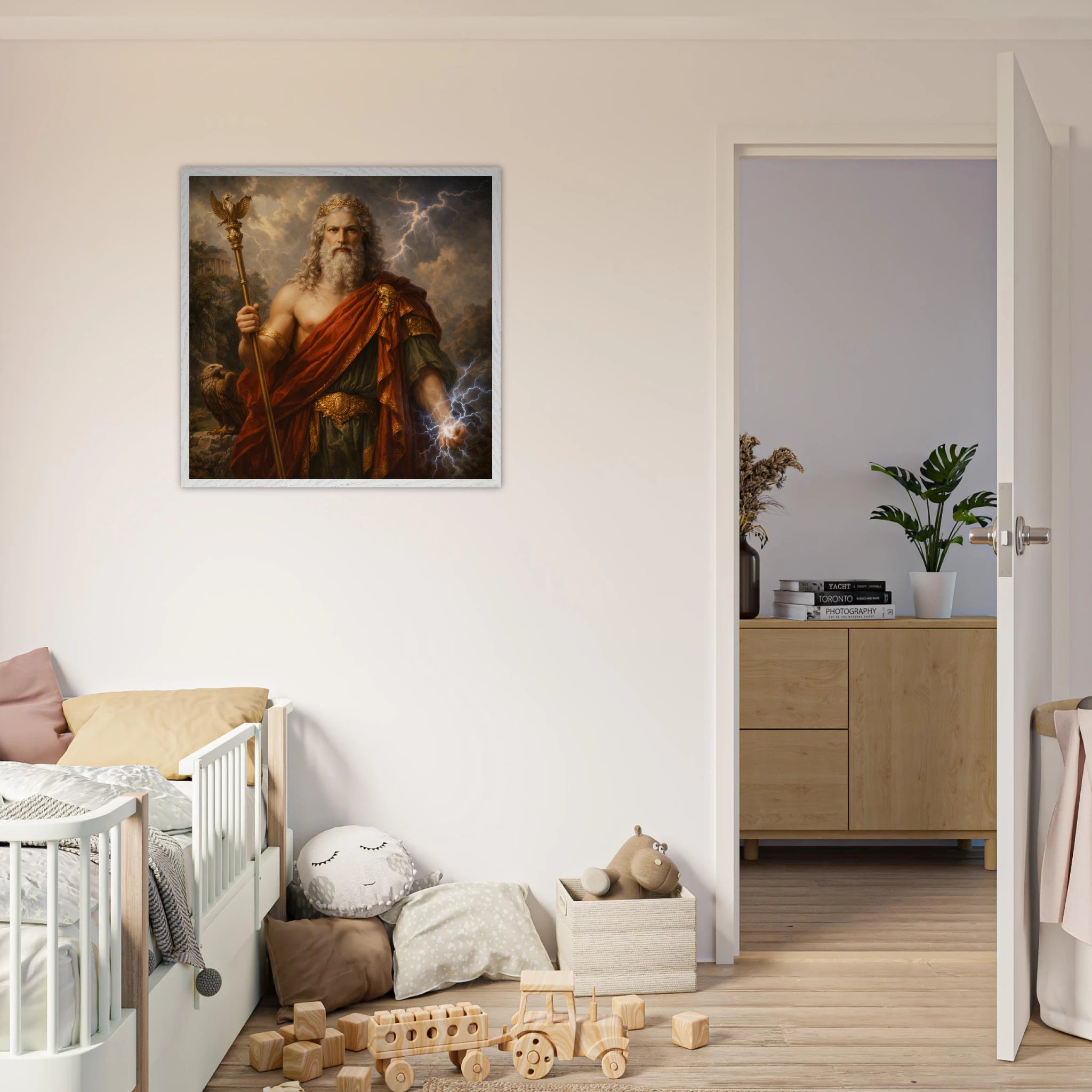 Jupiter – Mythologie Fine Art Print mit Rahmen | babasan