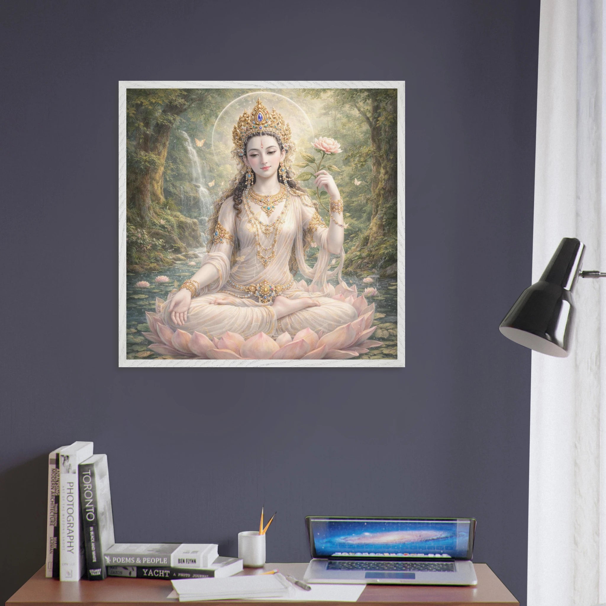 Weisse Tara – Mythologie Fine Art Print mit Rahmen | babasan