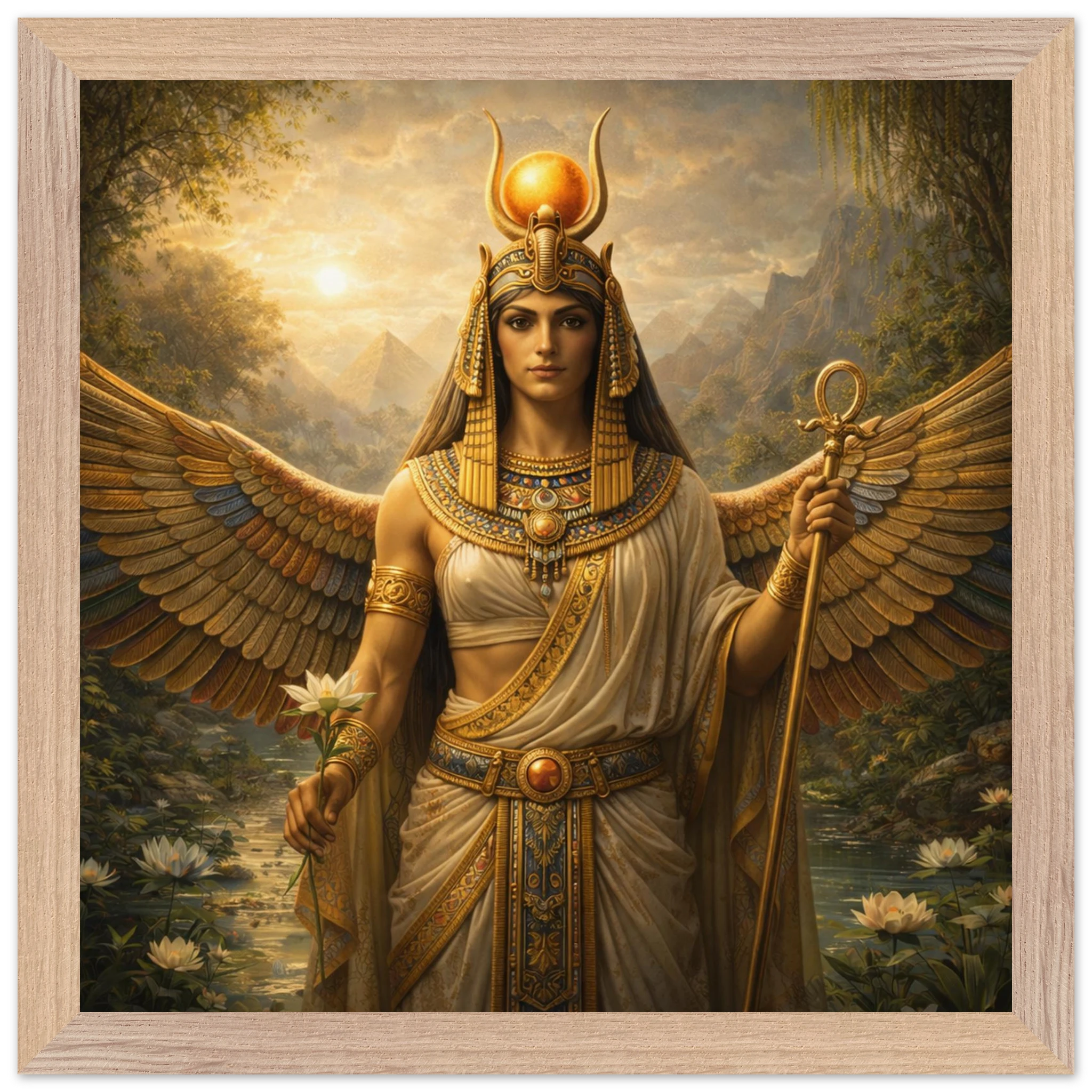 Isis – Mythologie Fine Art Print mit Rahmen | babasan