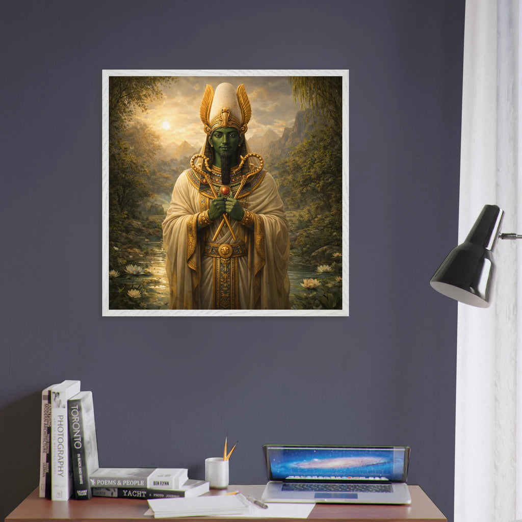 Osiris – Mythologie Fine Art Print mit Rahmen | babasan