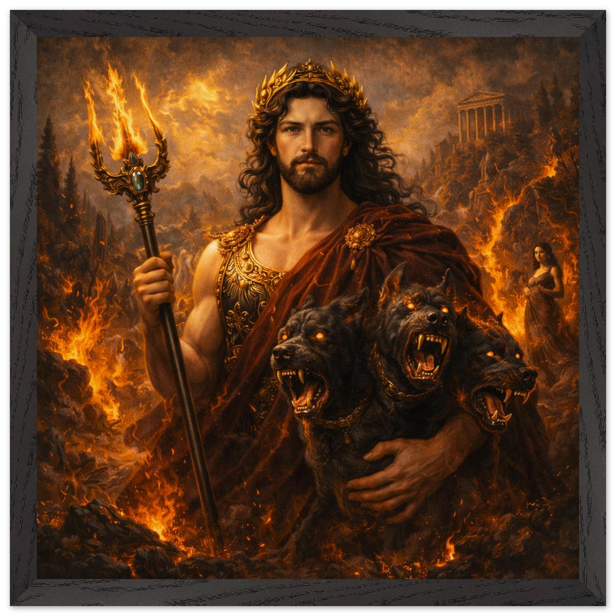 Pluto – Mythologie Fine Art Print mit Rahmen | babasan
