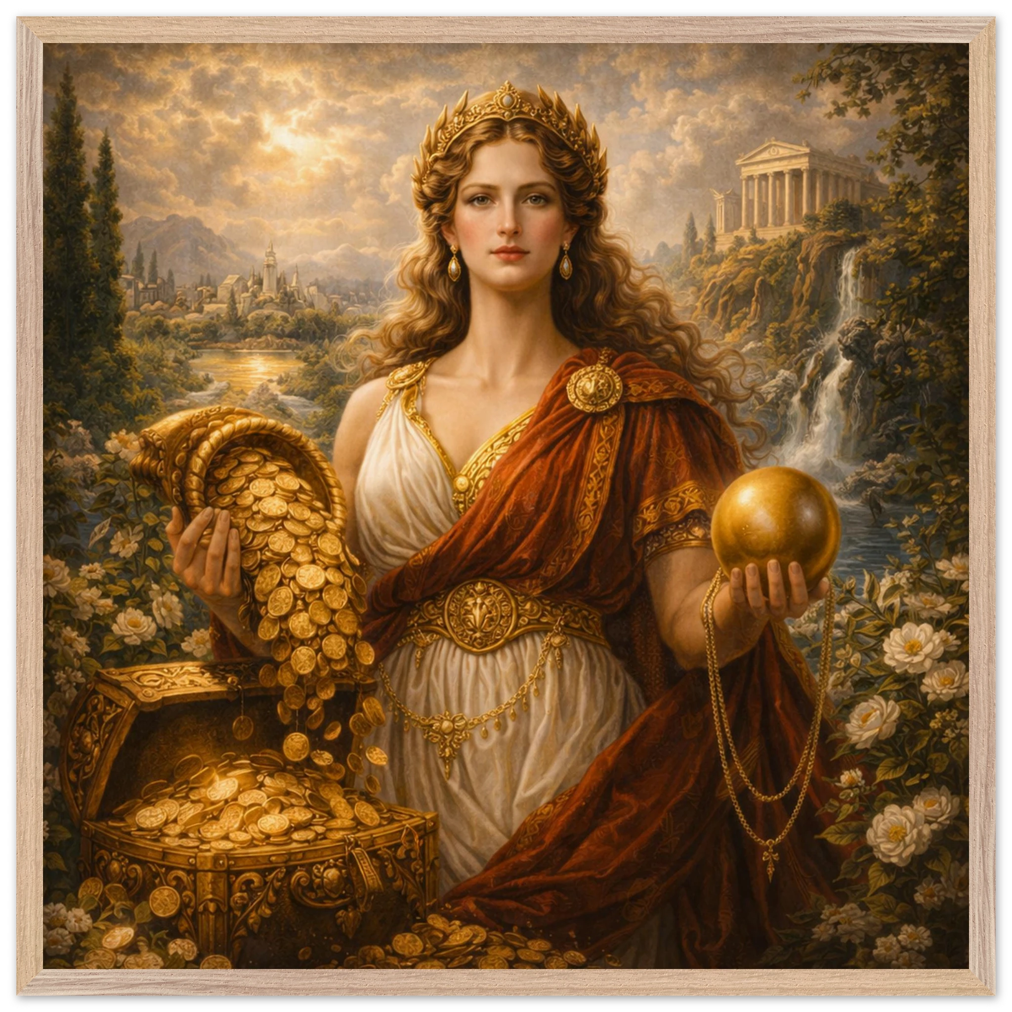 Fortuna – Mythologie Fine Art Print mit Rahmen | babasan