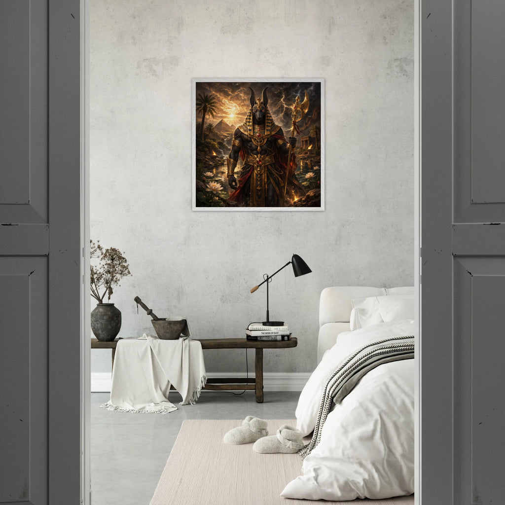 Seth – Mythologie Fine Art Print mit Rahmen | babasan