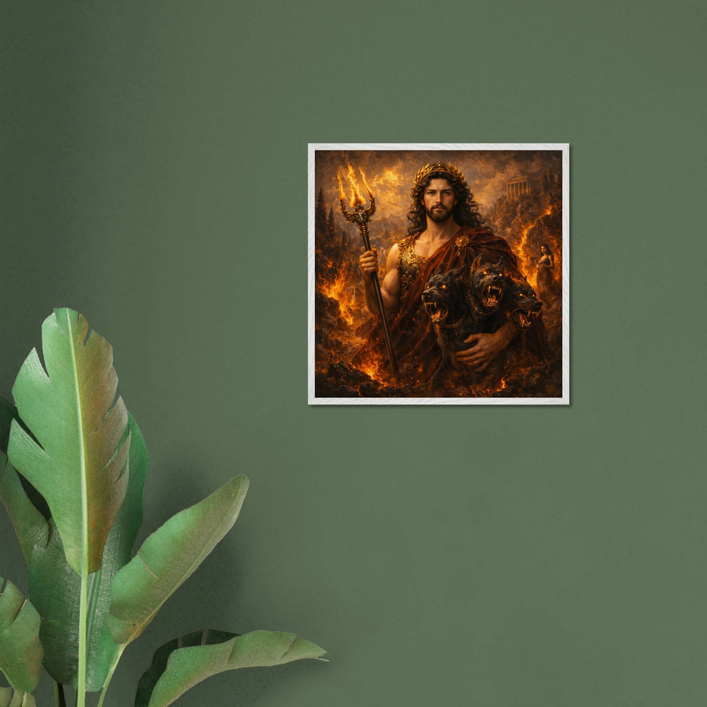 Pluto – Mythologie Fine Art Print mit Rahmen | babasan