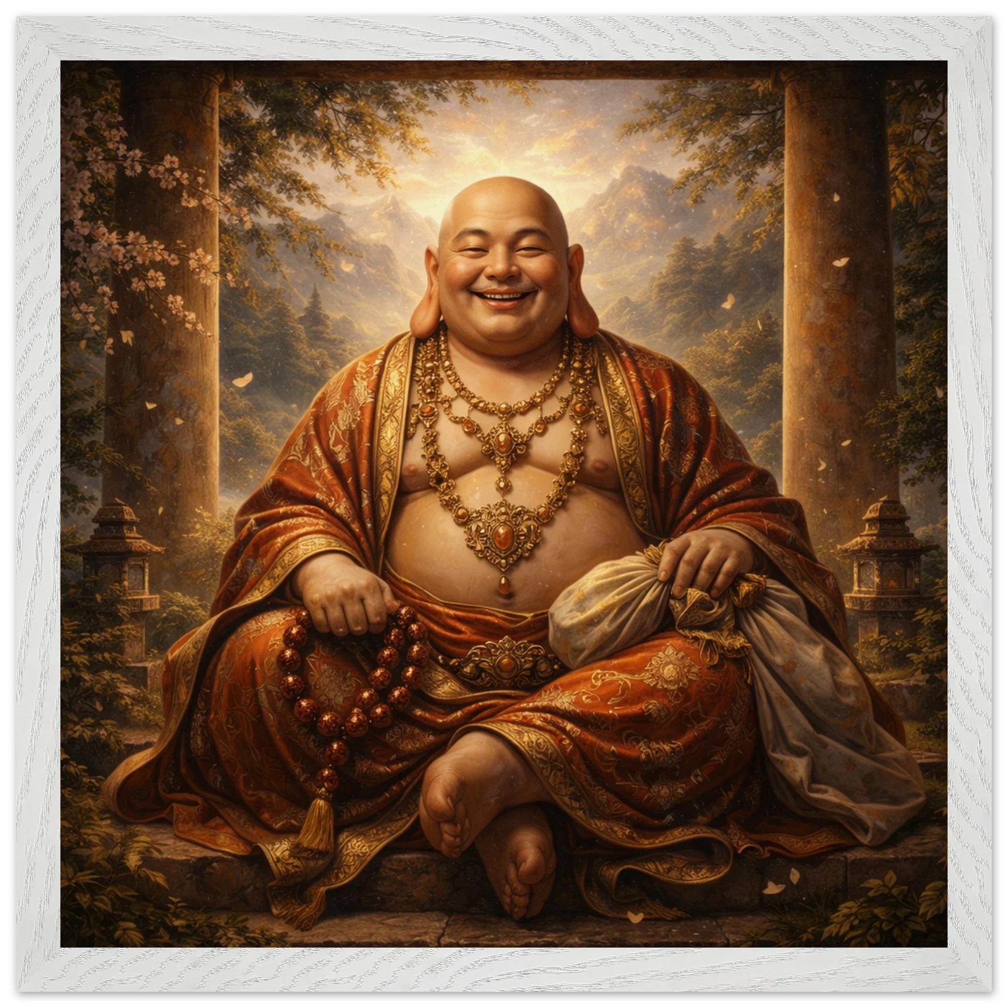 Hotei – Mythologie Fine Art Print mit Rahmen | babasan