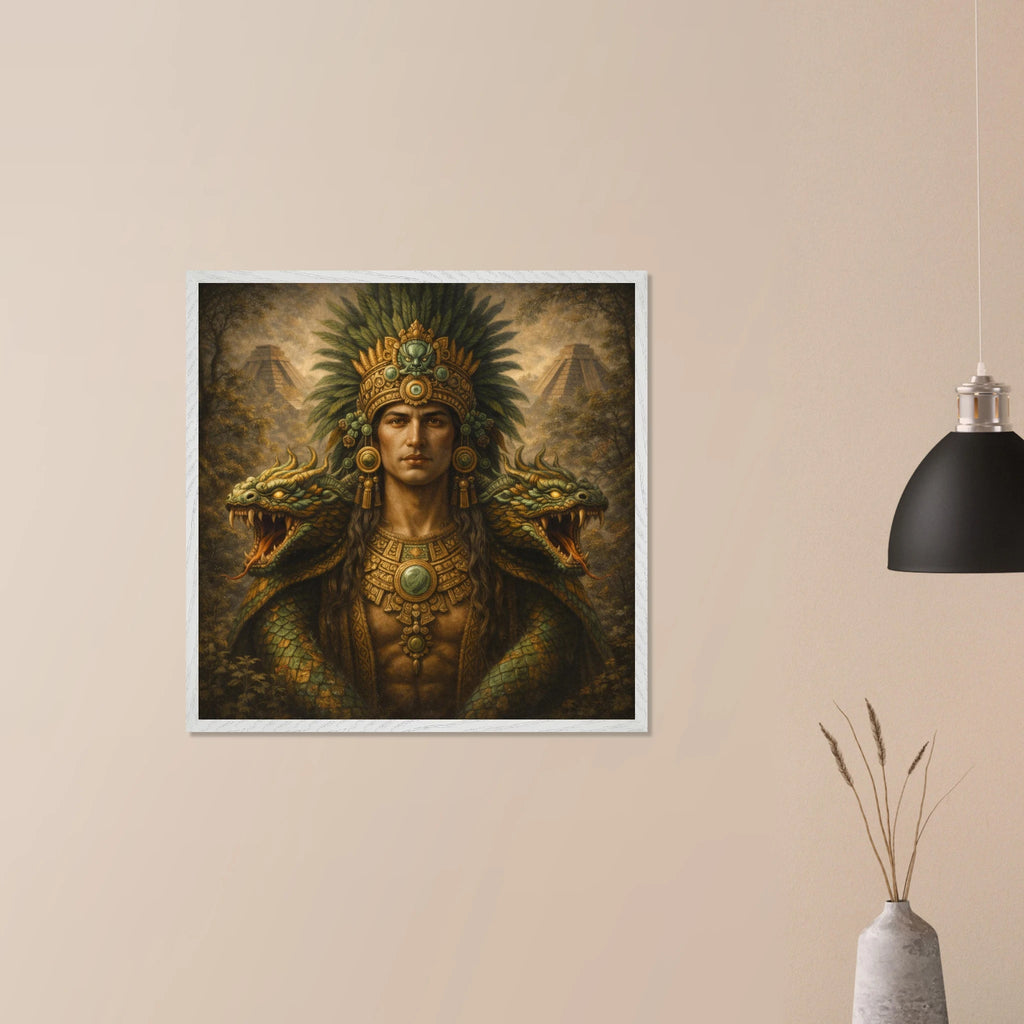 Kukulkan – Mythologie Fine Art Print mit Rahmen | babasan