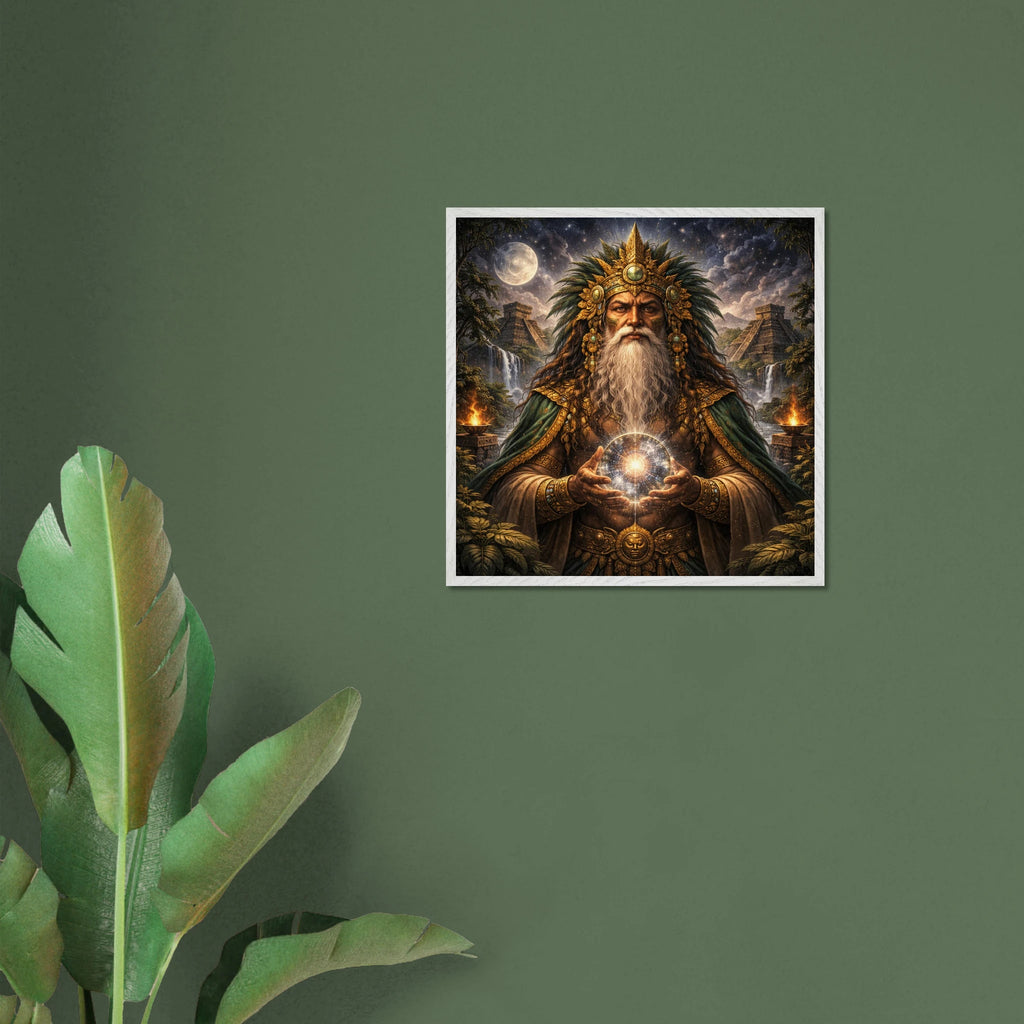 Itzamna – Mythologie Fine Art Print mit Rahmen | babasan